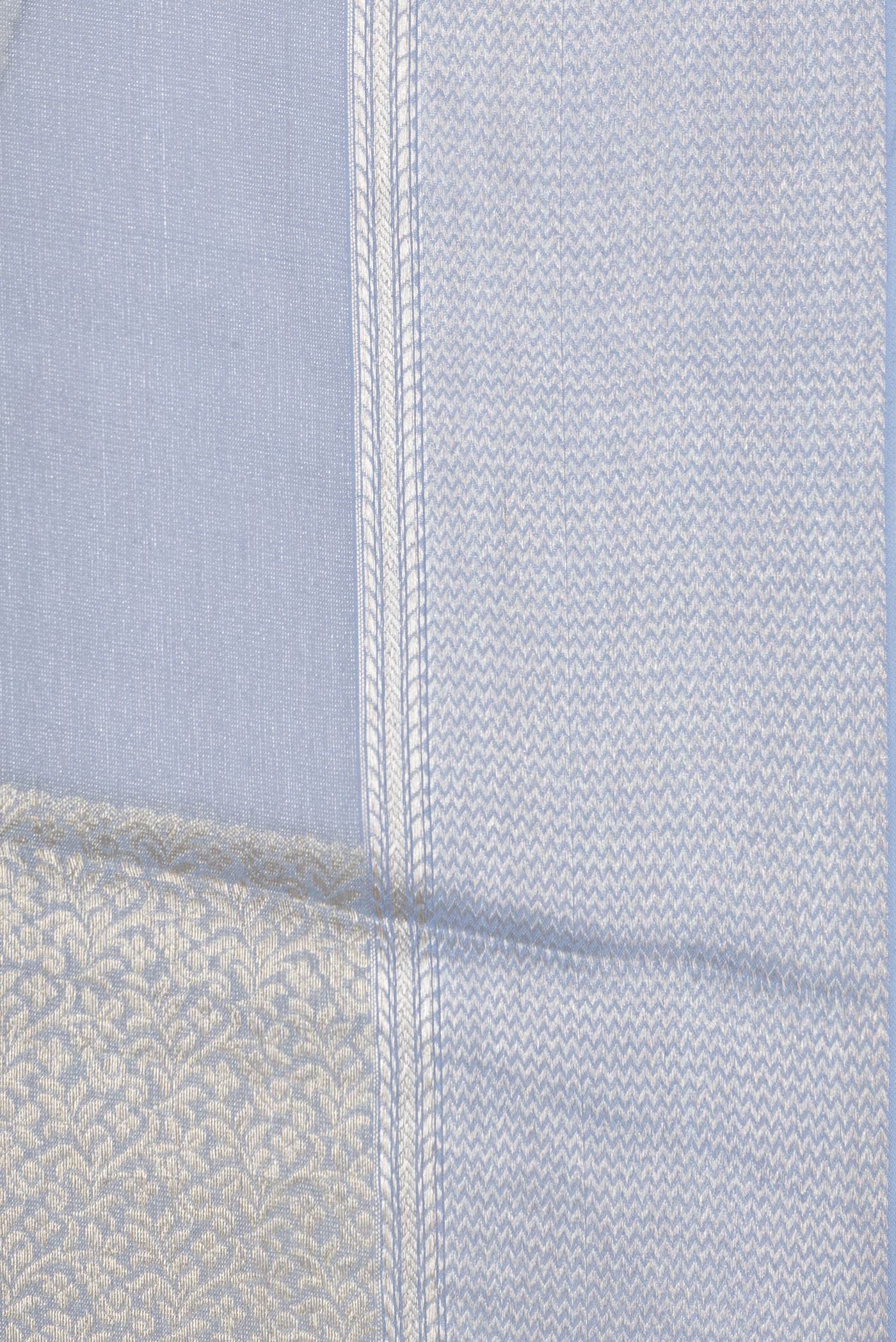 Maya Blue Mysore Georgette Saree - Image 3