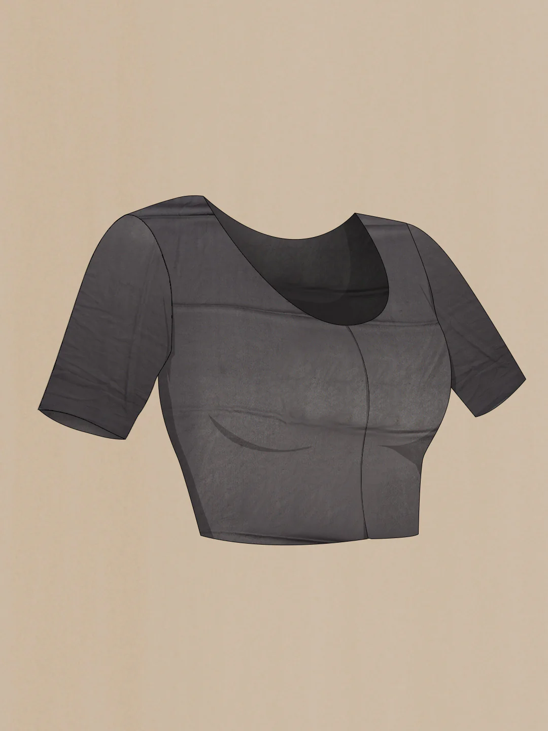 Grey Dual Tone Mysore Georgette Saree - Image 3
