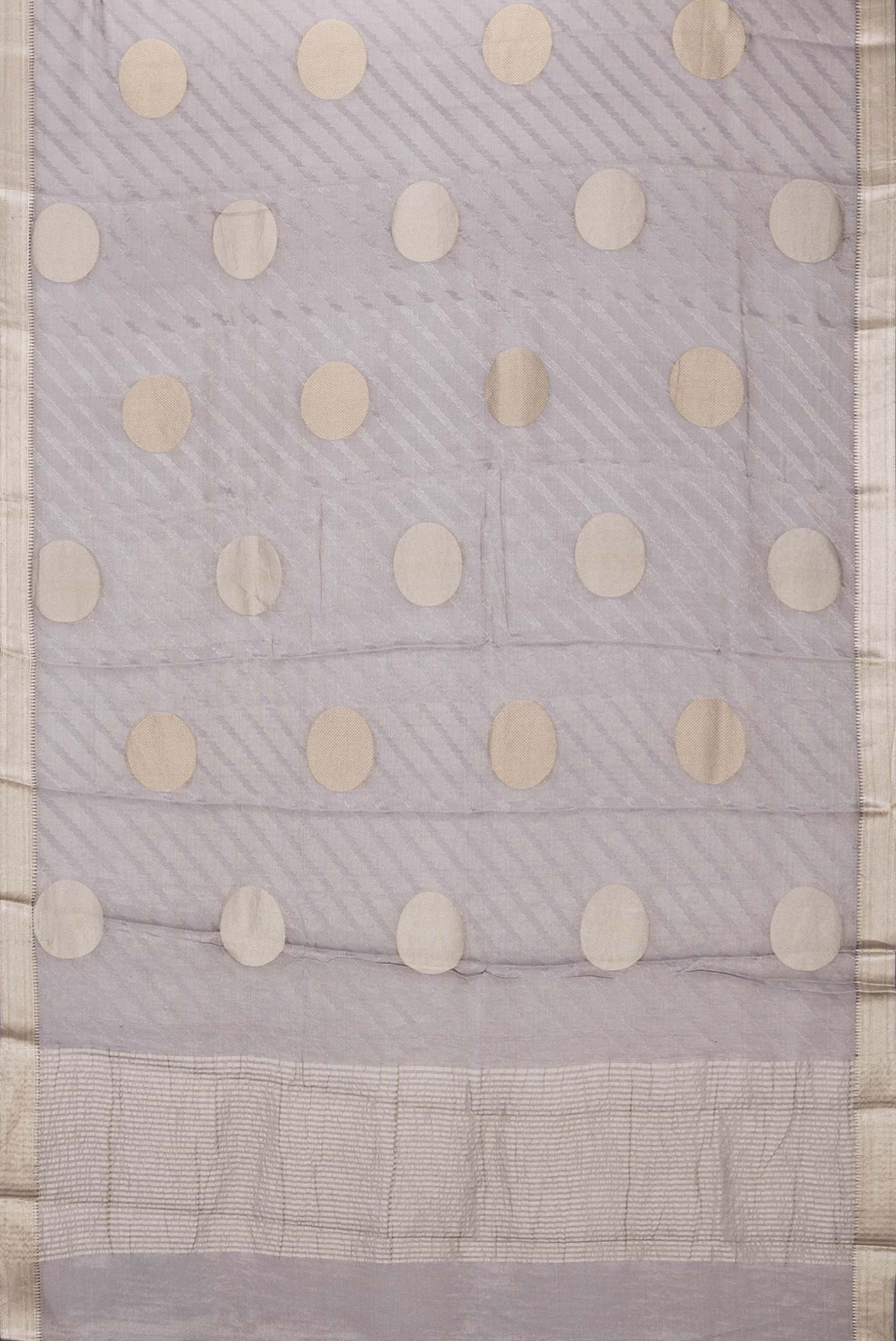 Grey Dual Tone Mysore Georgette Saree - Image 6
