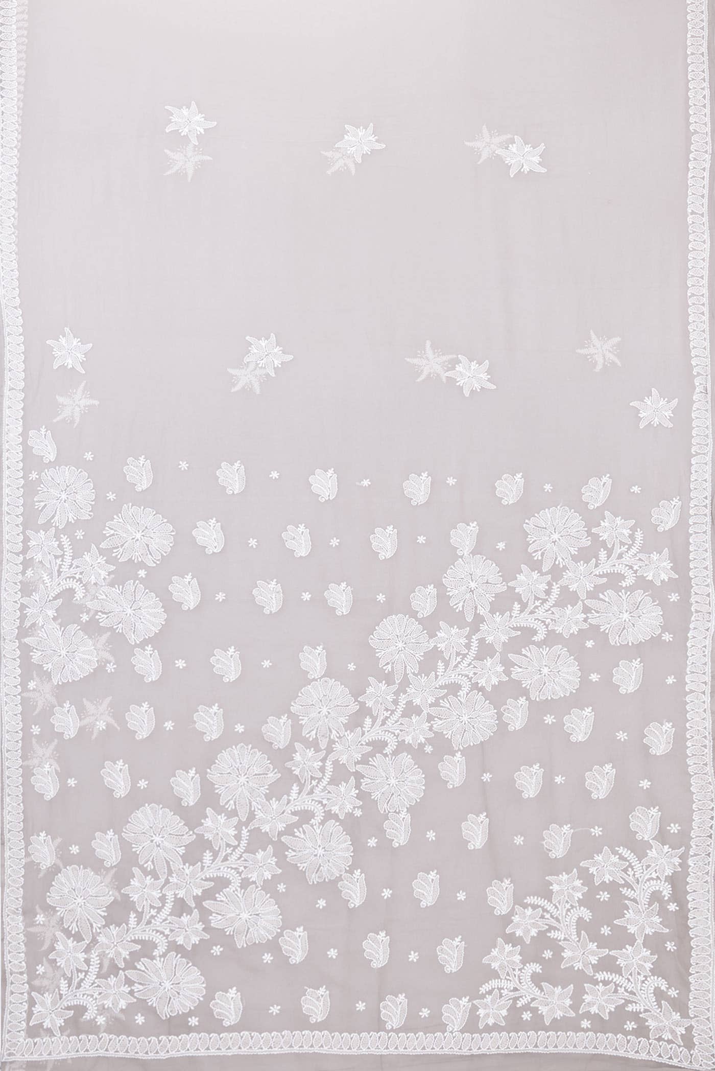 Grey Dual Tone Mysore Georgette Saree - Image 2