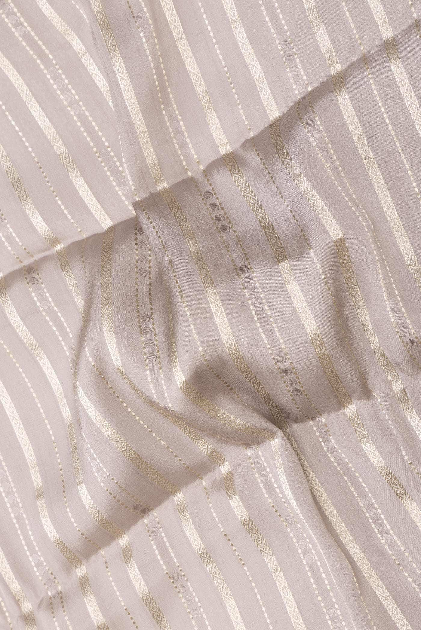 Grey Mysore Crepe Saree - Image 2