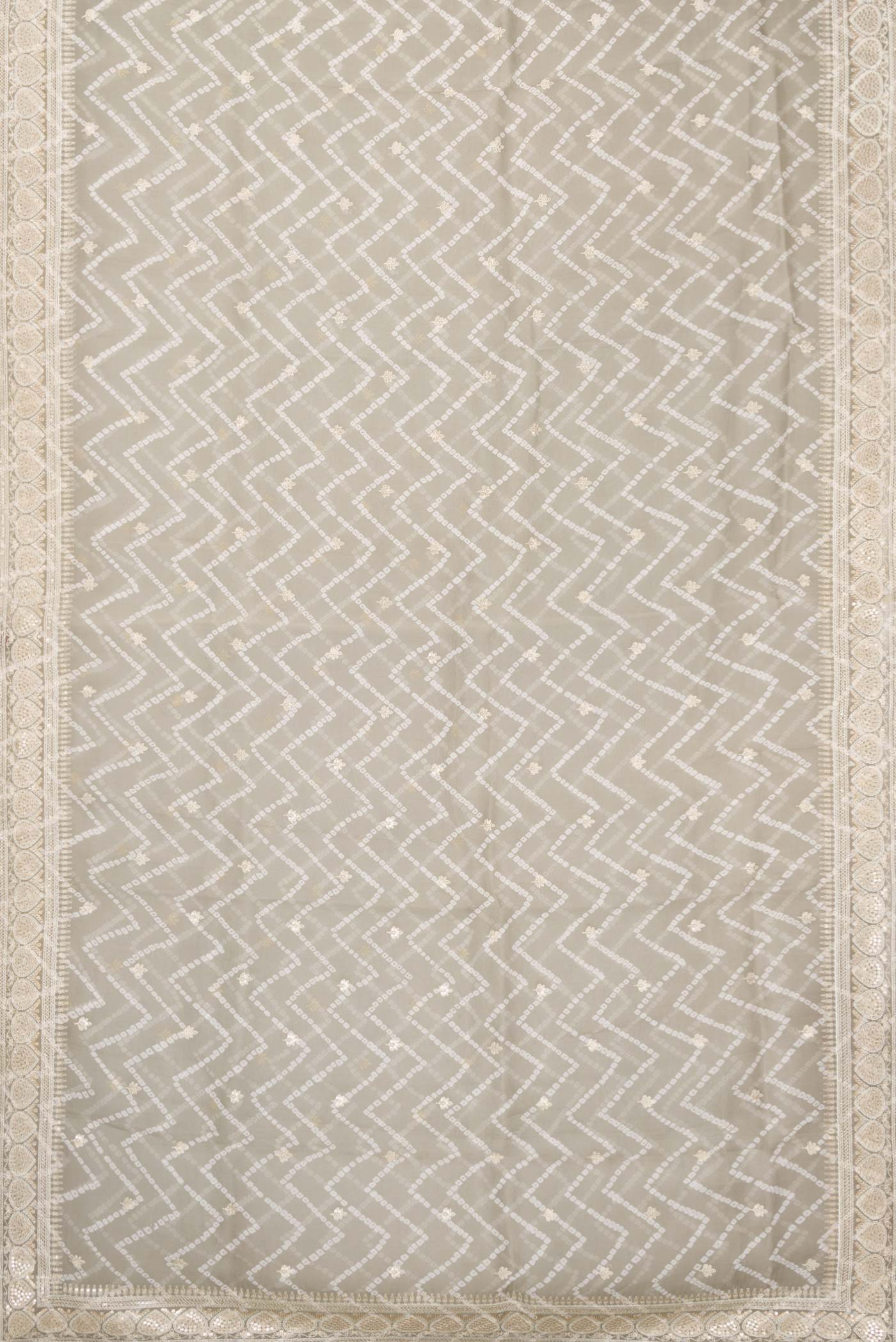 Grey Organza Silk Saree - Image 6
