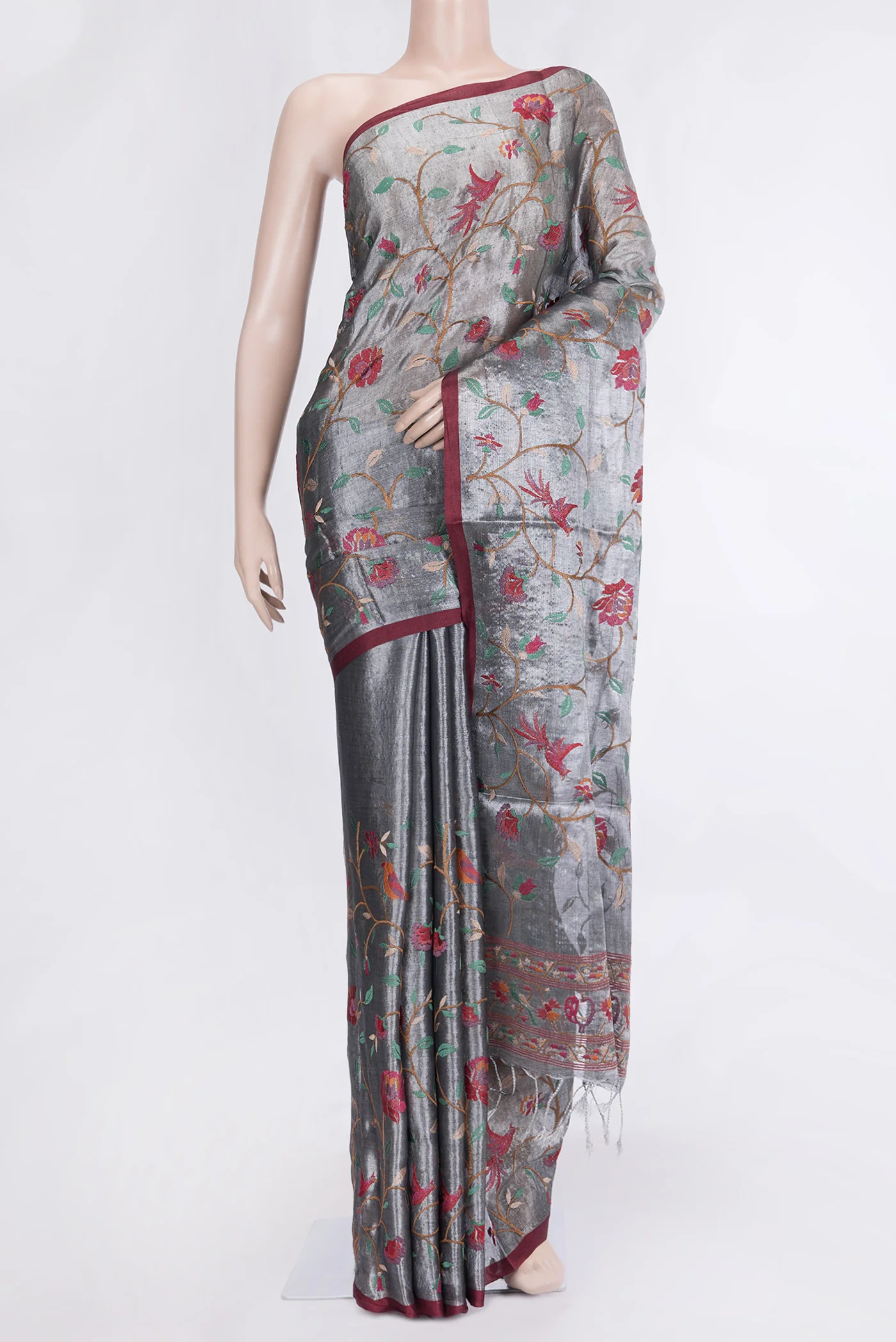 Multi Color Organza Silk Saree