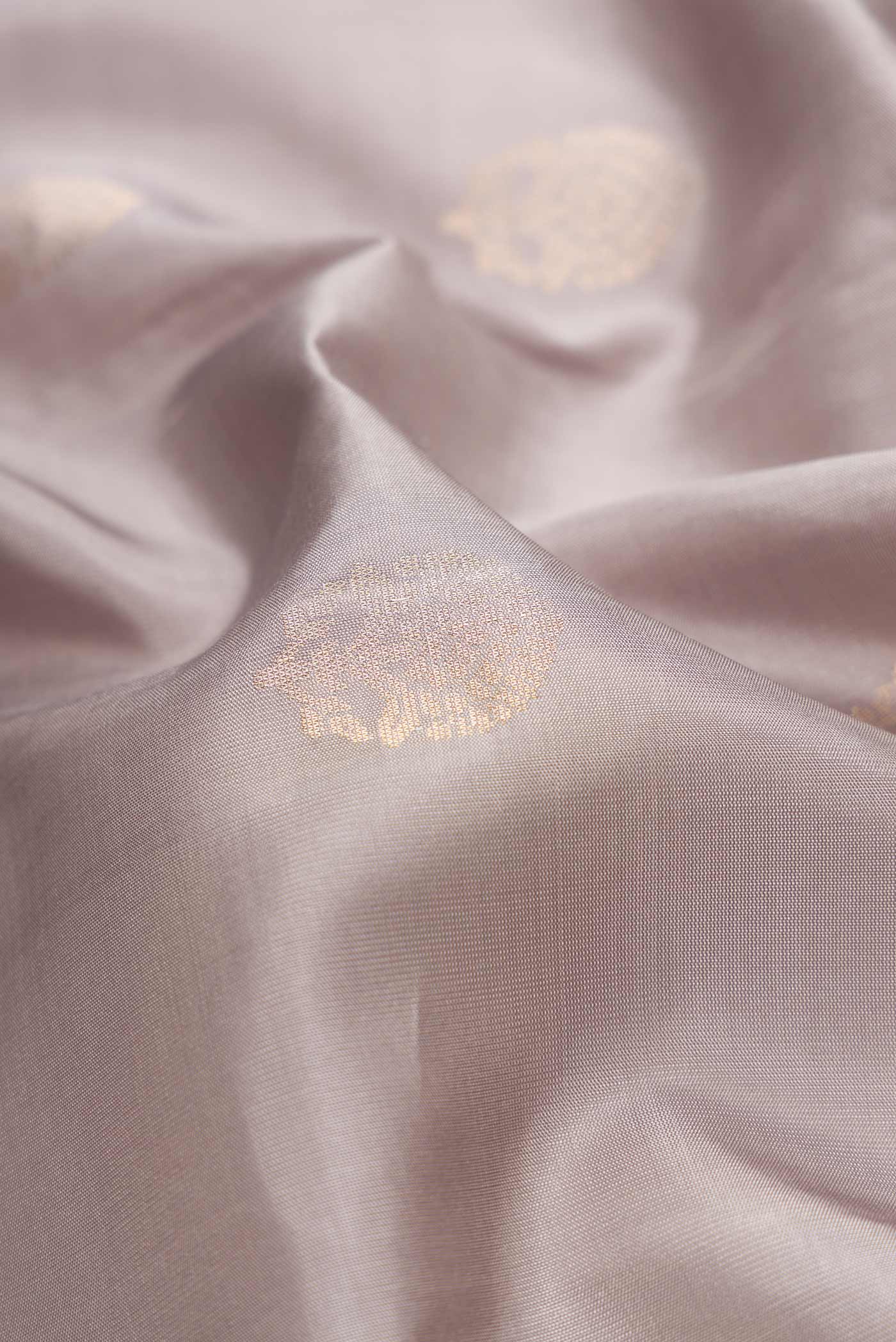 Grey Dual Tone Soft Silk Saree - Image 2