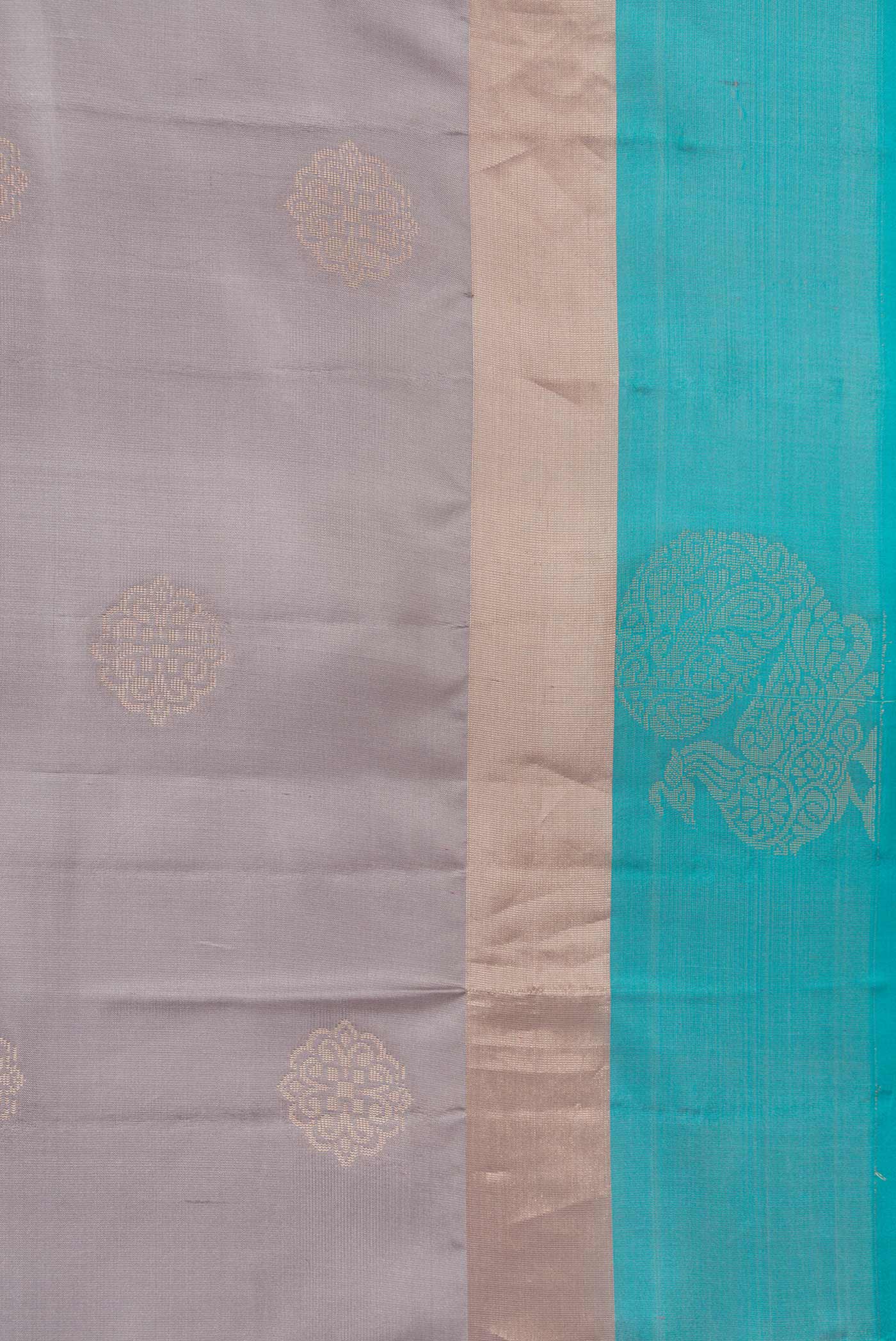 Grey Soft Silk Saree - Image 3