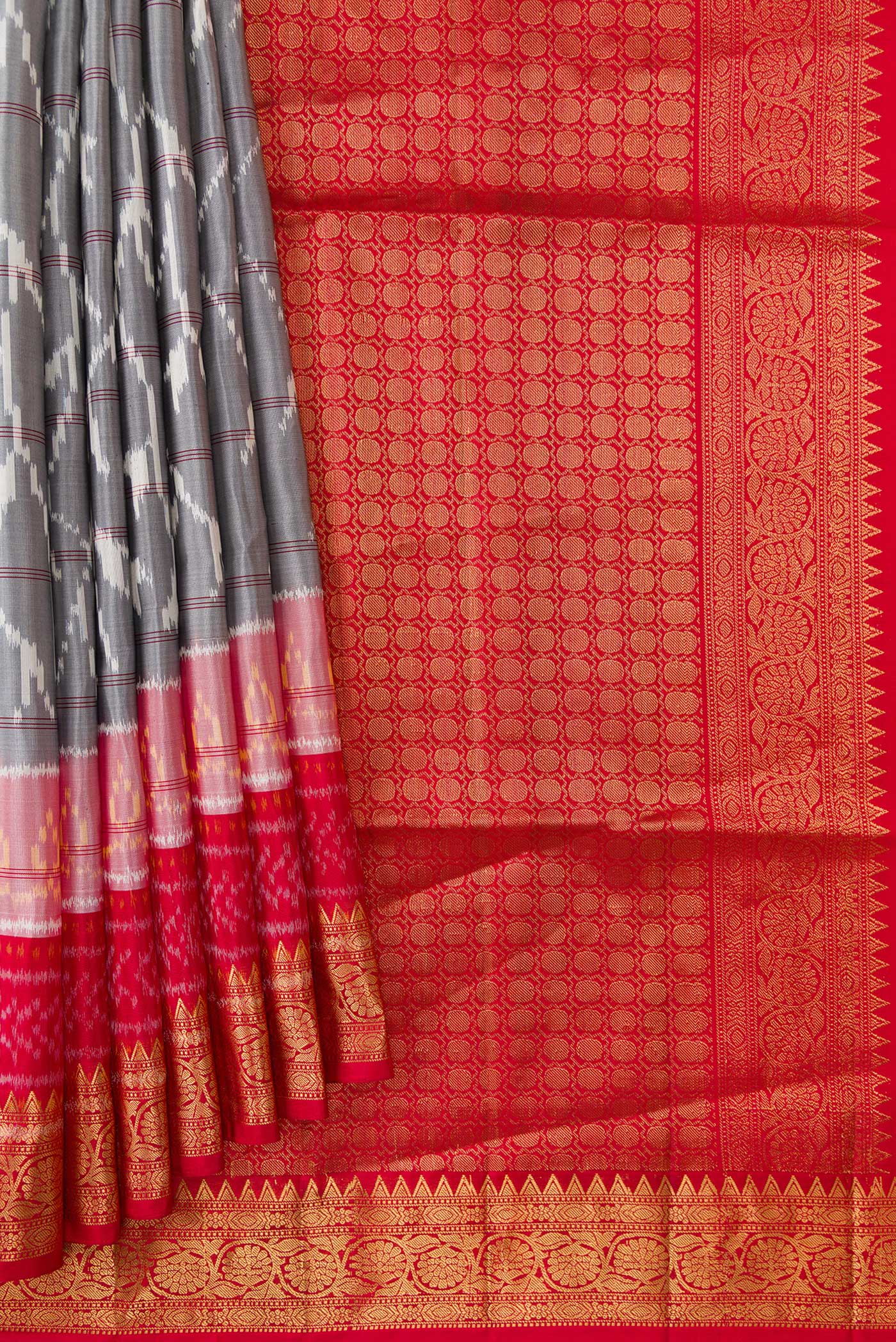 Grey Soft Silk Saree - Image 4