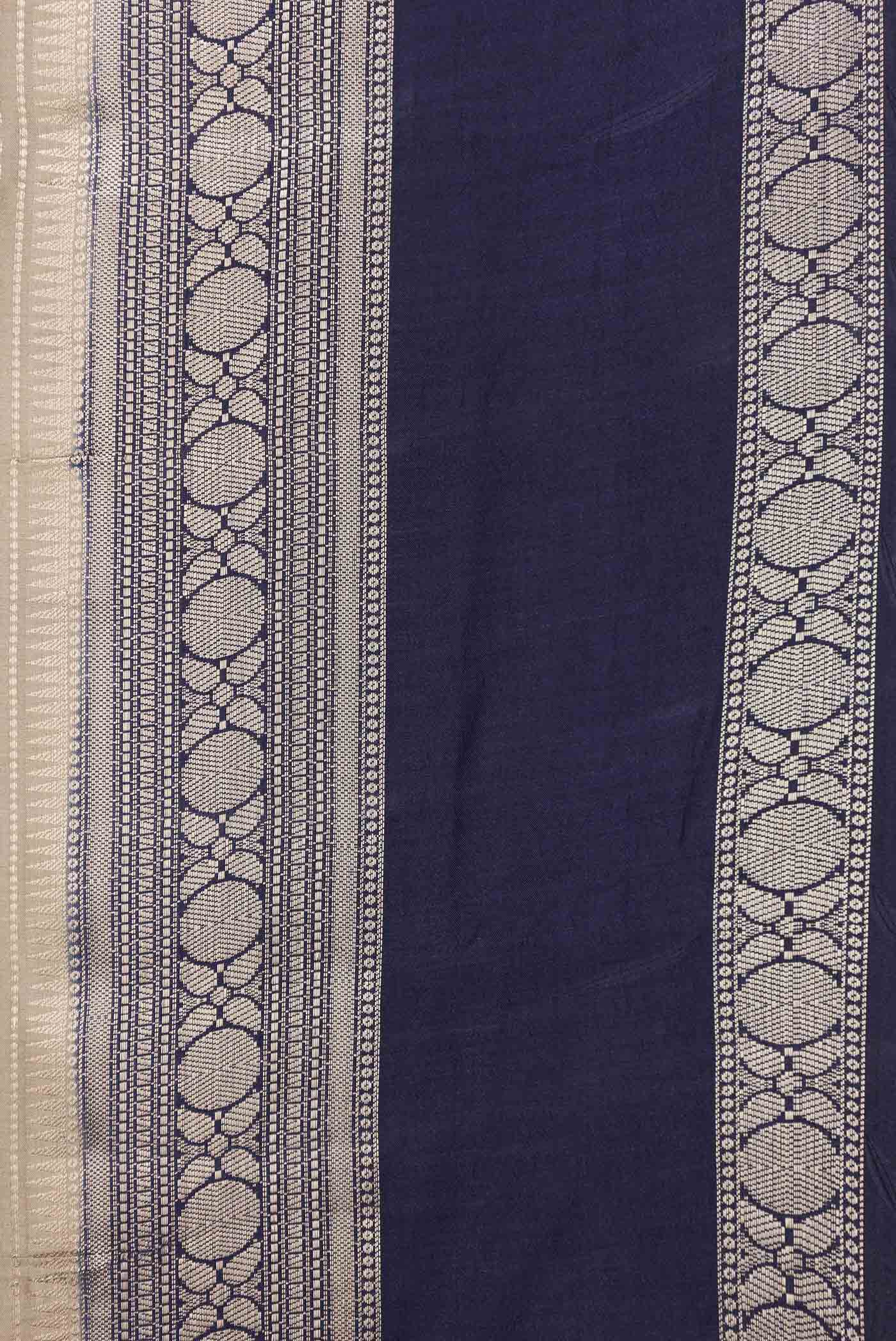 Dark Beige Banarasi Raw Silk Saree - Image 3