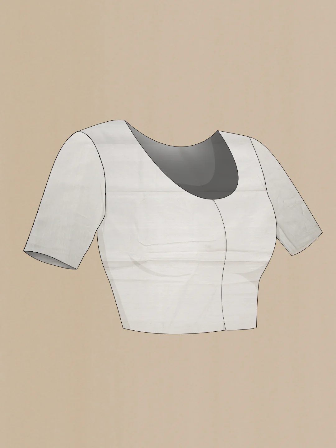 Grey Tussar Silk Saree - Image 3