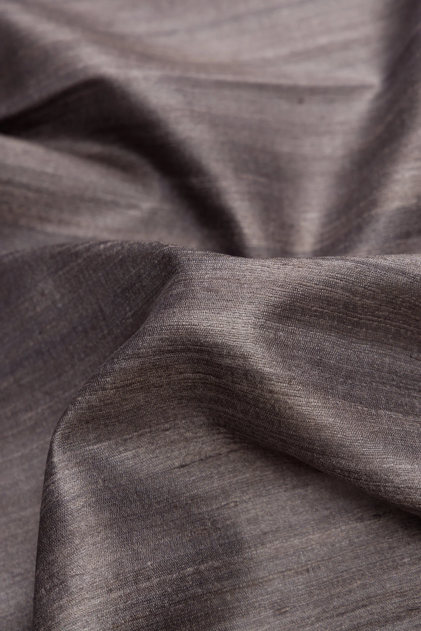 Grey Tussar Silk Saree - Image 2
