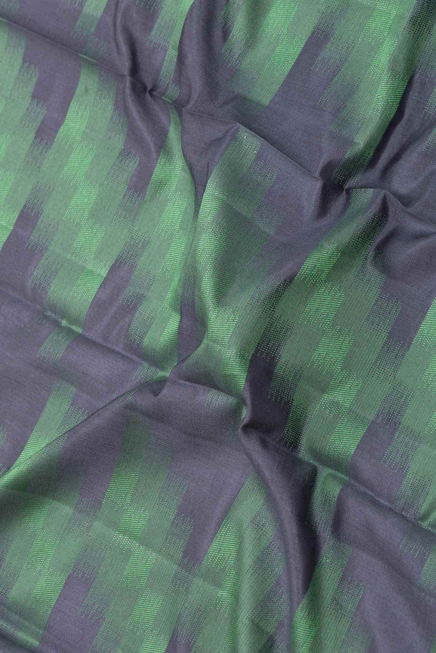 Grey Dual Tone Tussar Silk Saree - Image 2