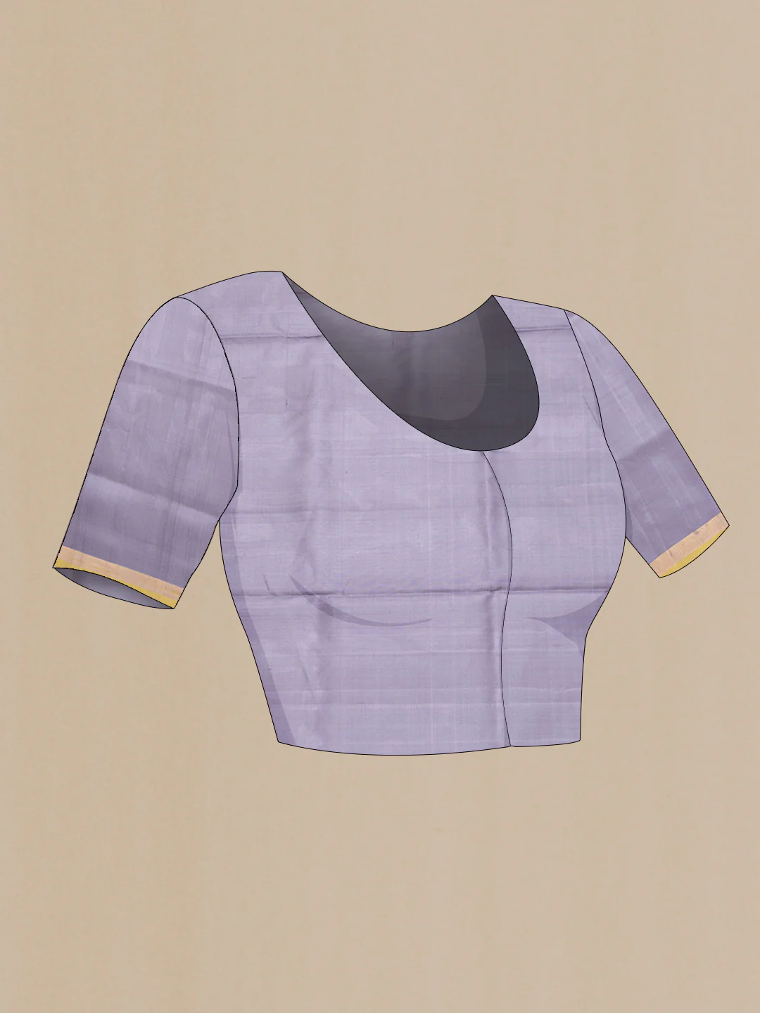 Grey Dual Tone Uppada Silk Saree - Image 5