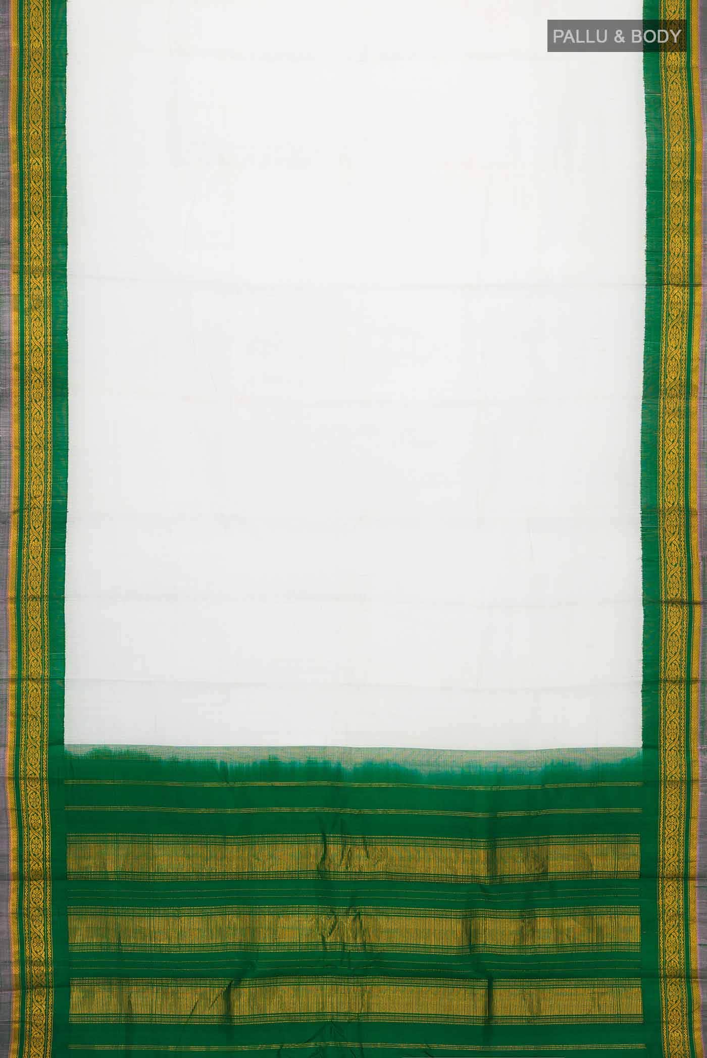 Grey Gadwal cotton Saree - Image 3