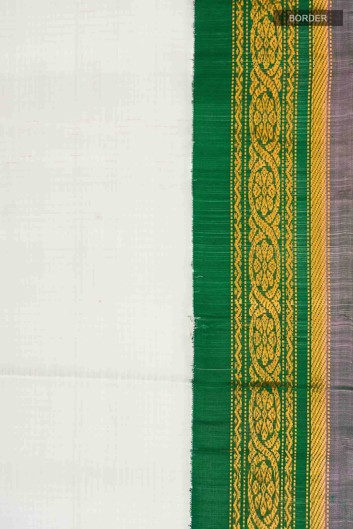 Grey Gadwal cotton Saree - Image 4