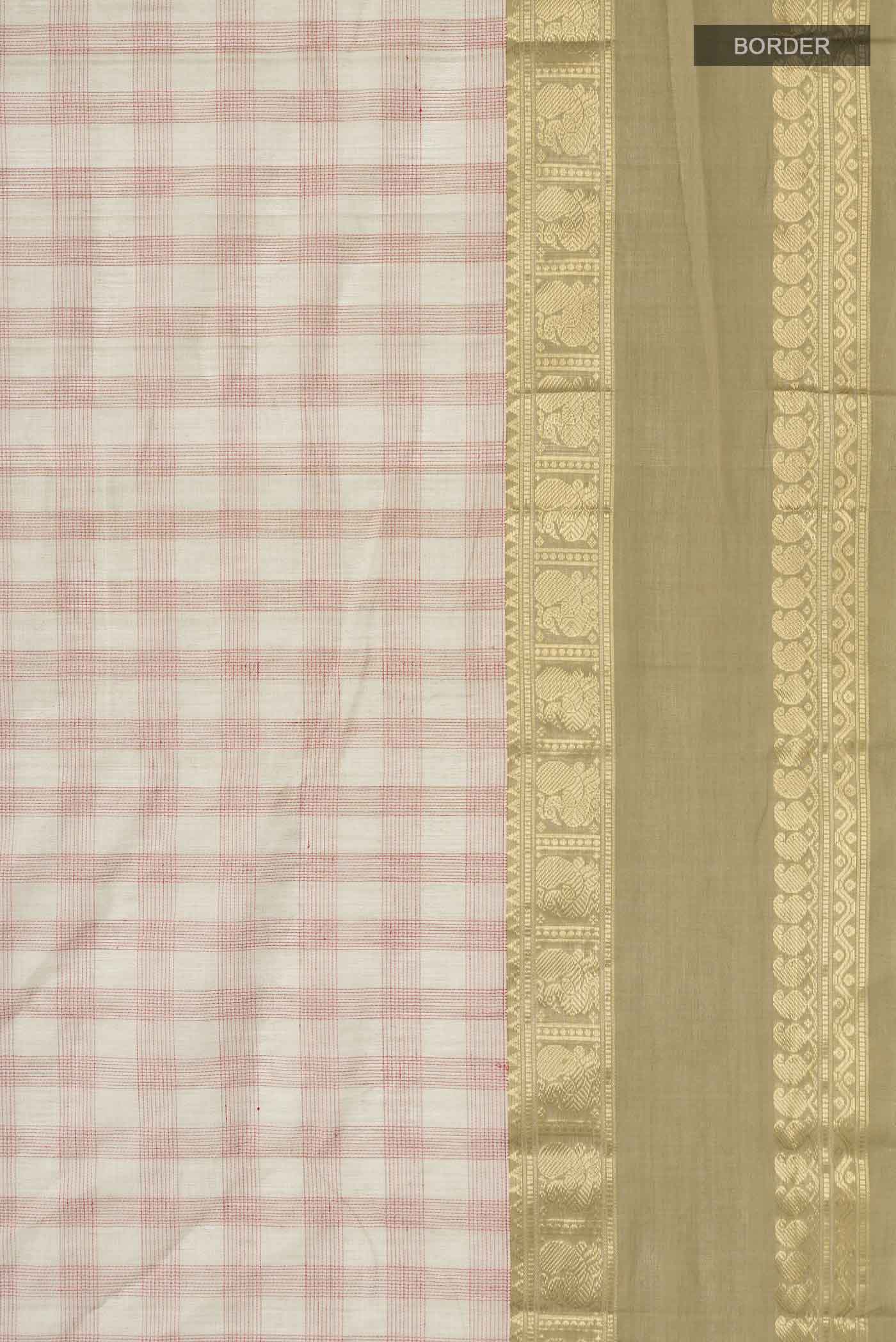 Grey Kanchi Cotton Saree - Image 3