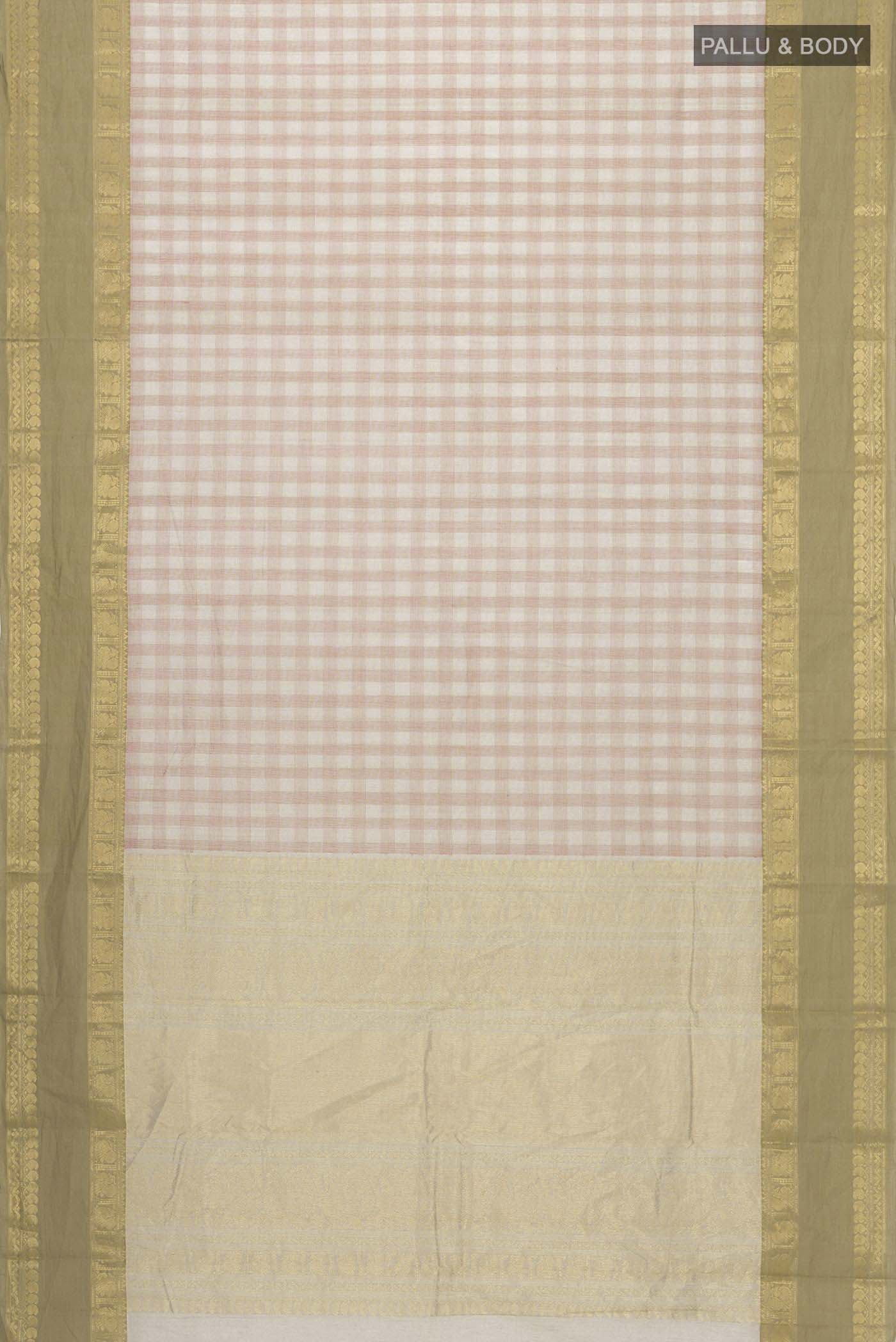 Grey Kanchi Cotton Saree - Image 5