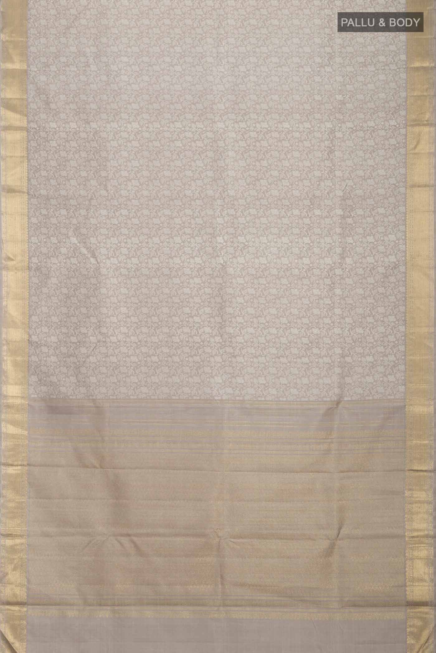 Grey Kanjivaram Silk Saree - Image 6