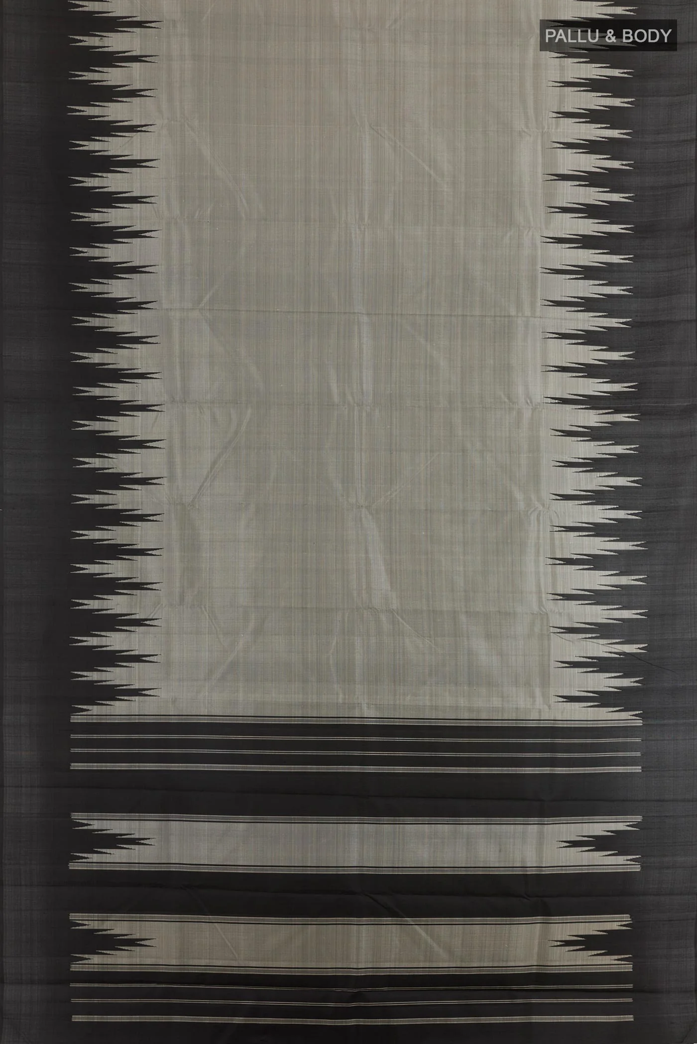 Grey Kanchipuram Silk Saree - Image 3