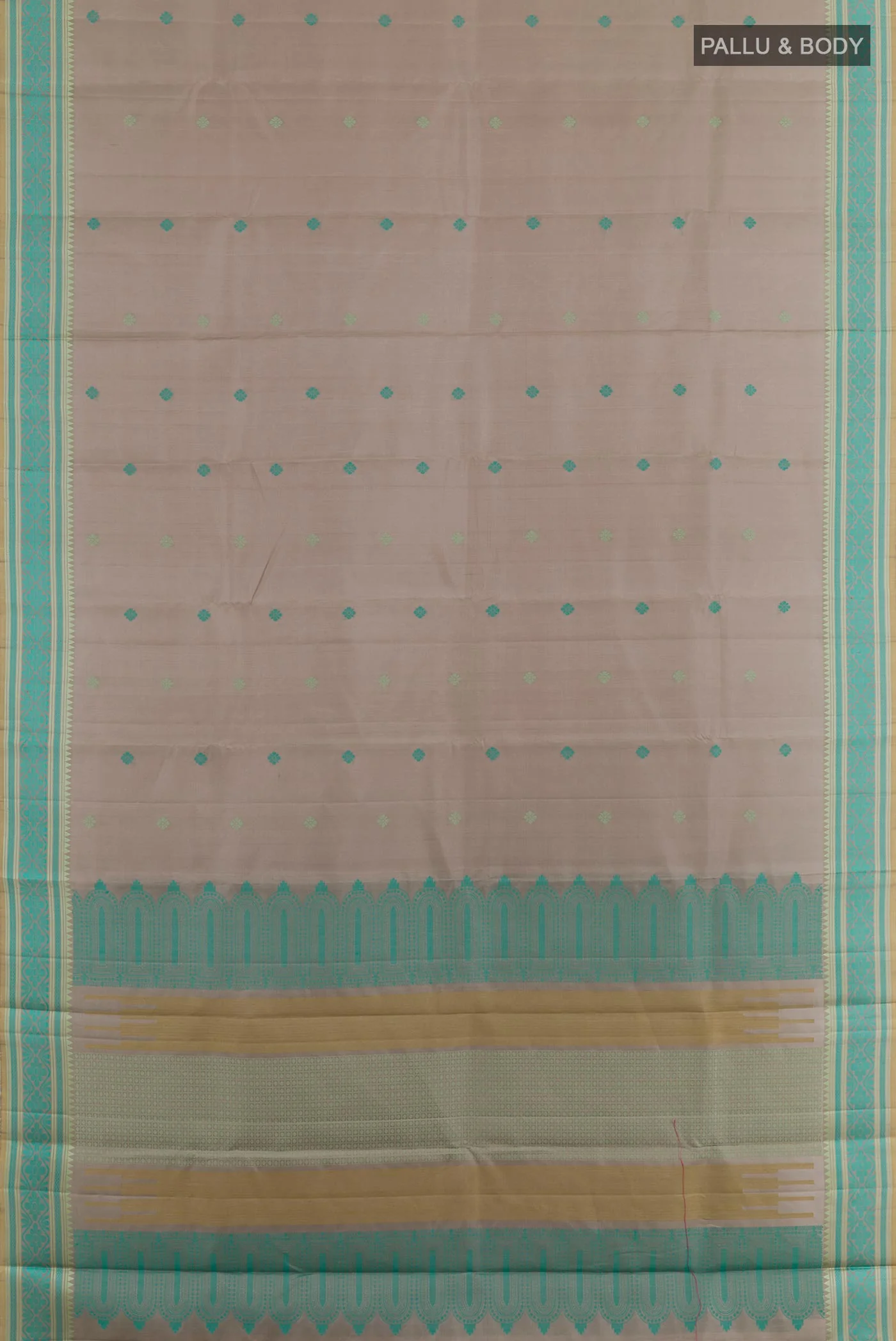 Grey Kanchipuram Silk Saree - Image 3