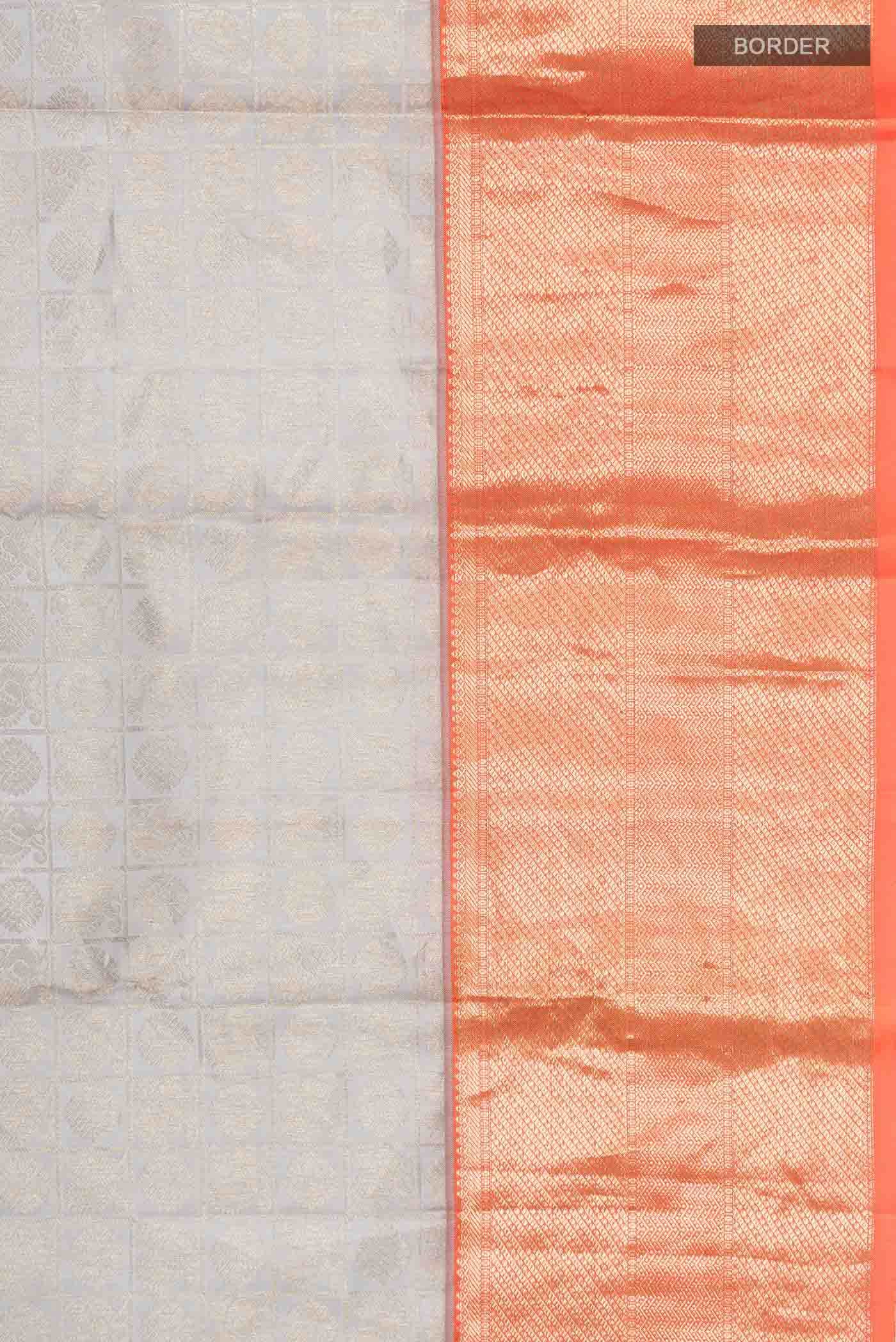Grey Kanchipuram Silk Saree - Image 5