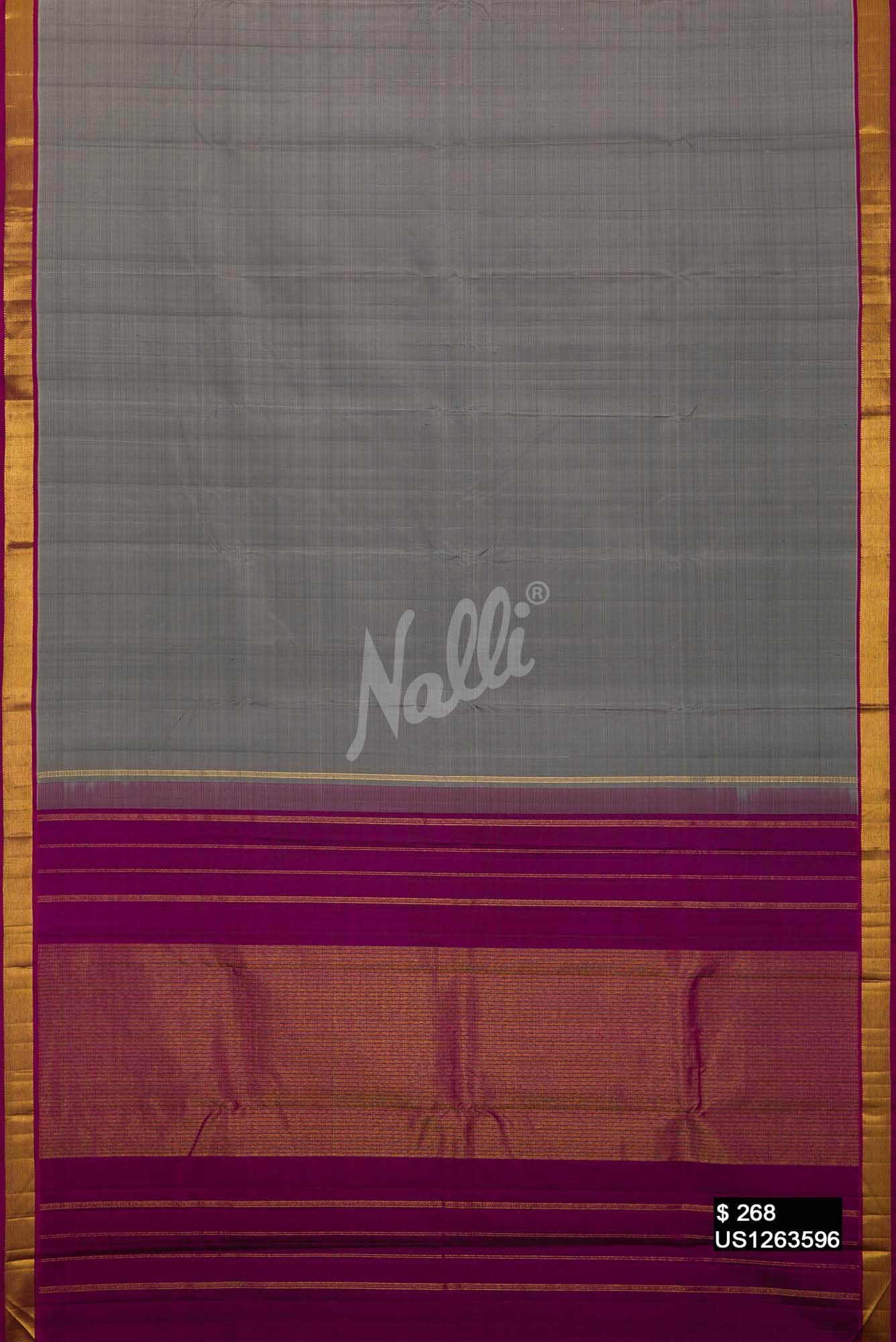 Grey Kanchipuram Silk Saree