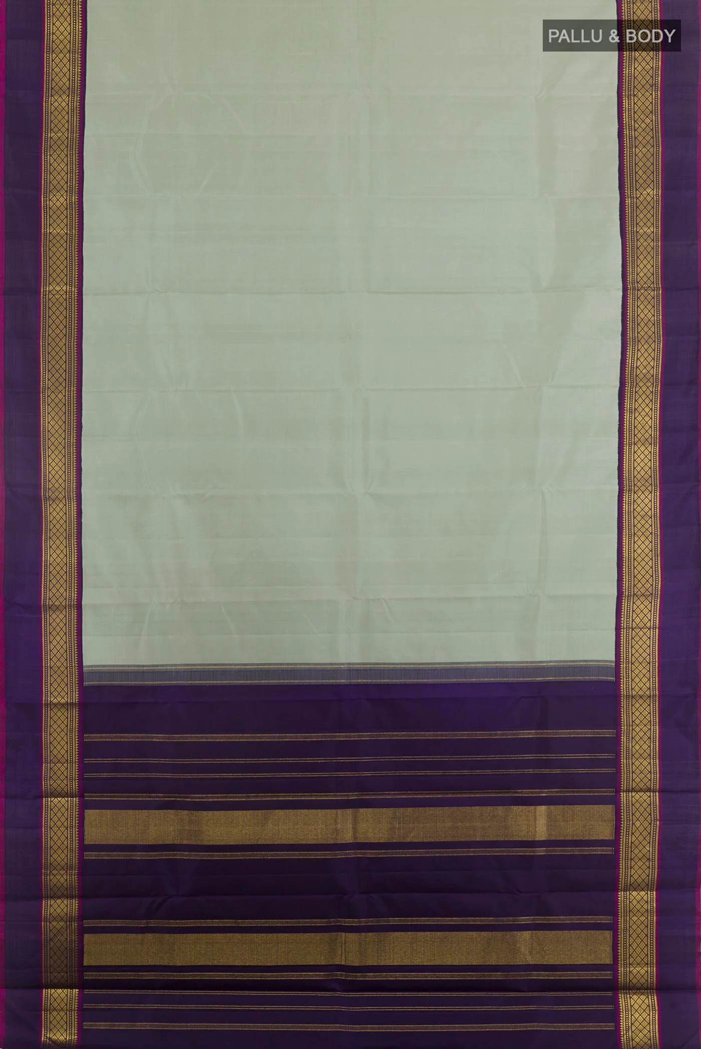 Grey Kanjivaram Silk Saree - Image 3