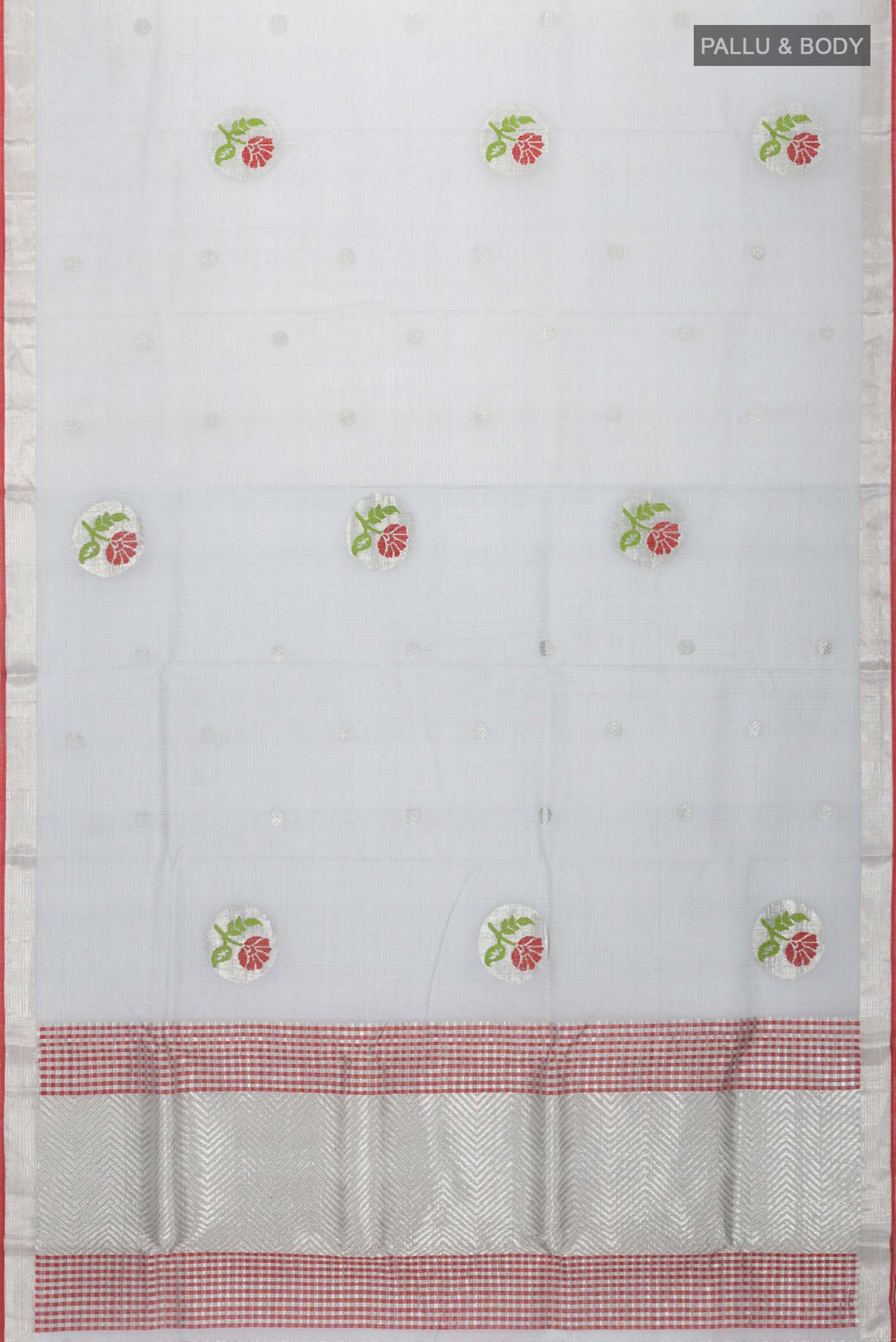 Grey Kota Silk Saree - Image 6