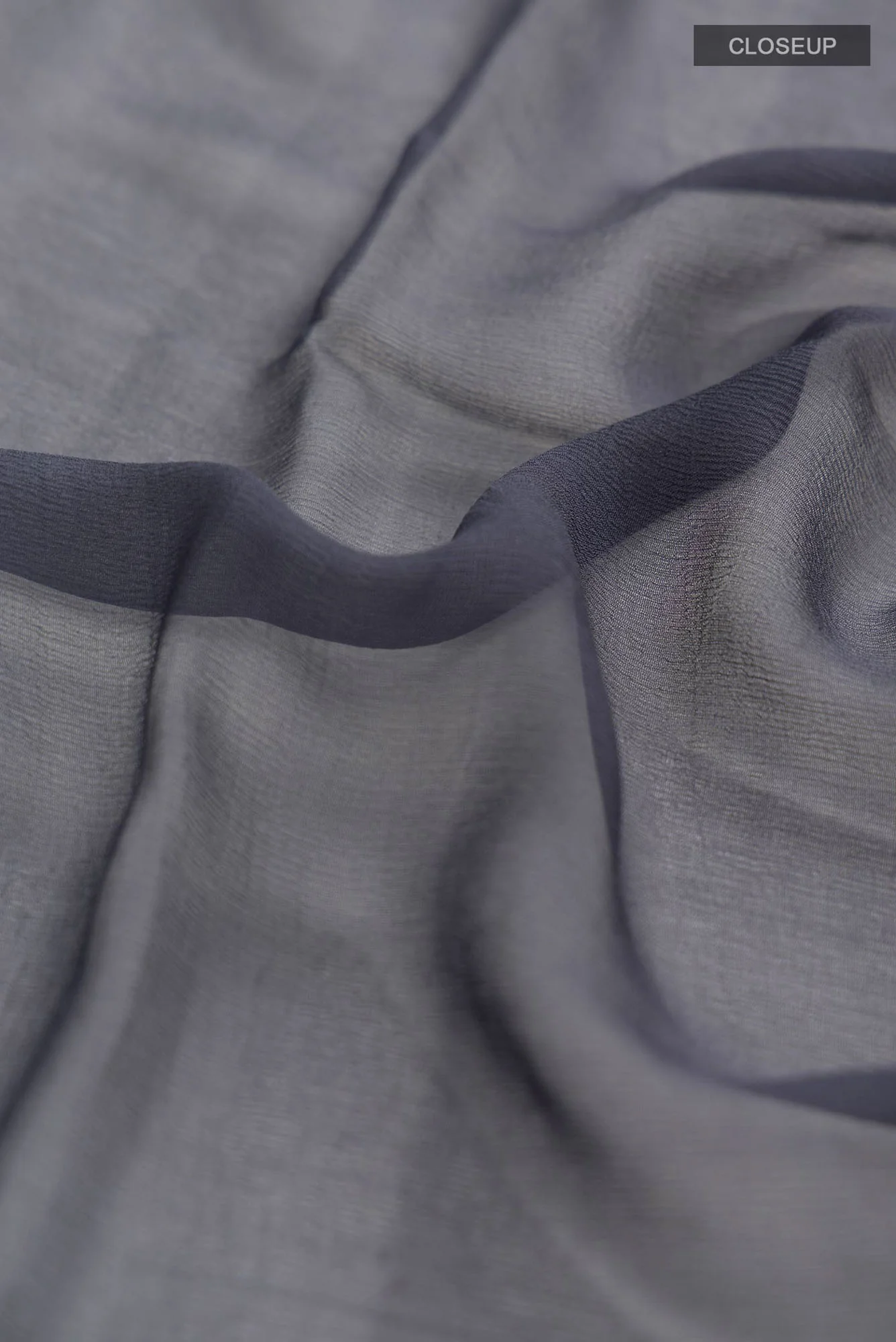 Grey Mysore Chiffon Saree - Image 2
