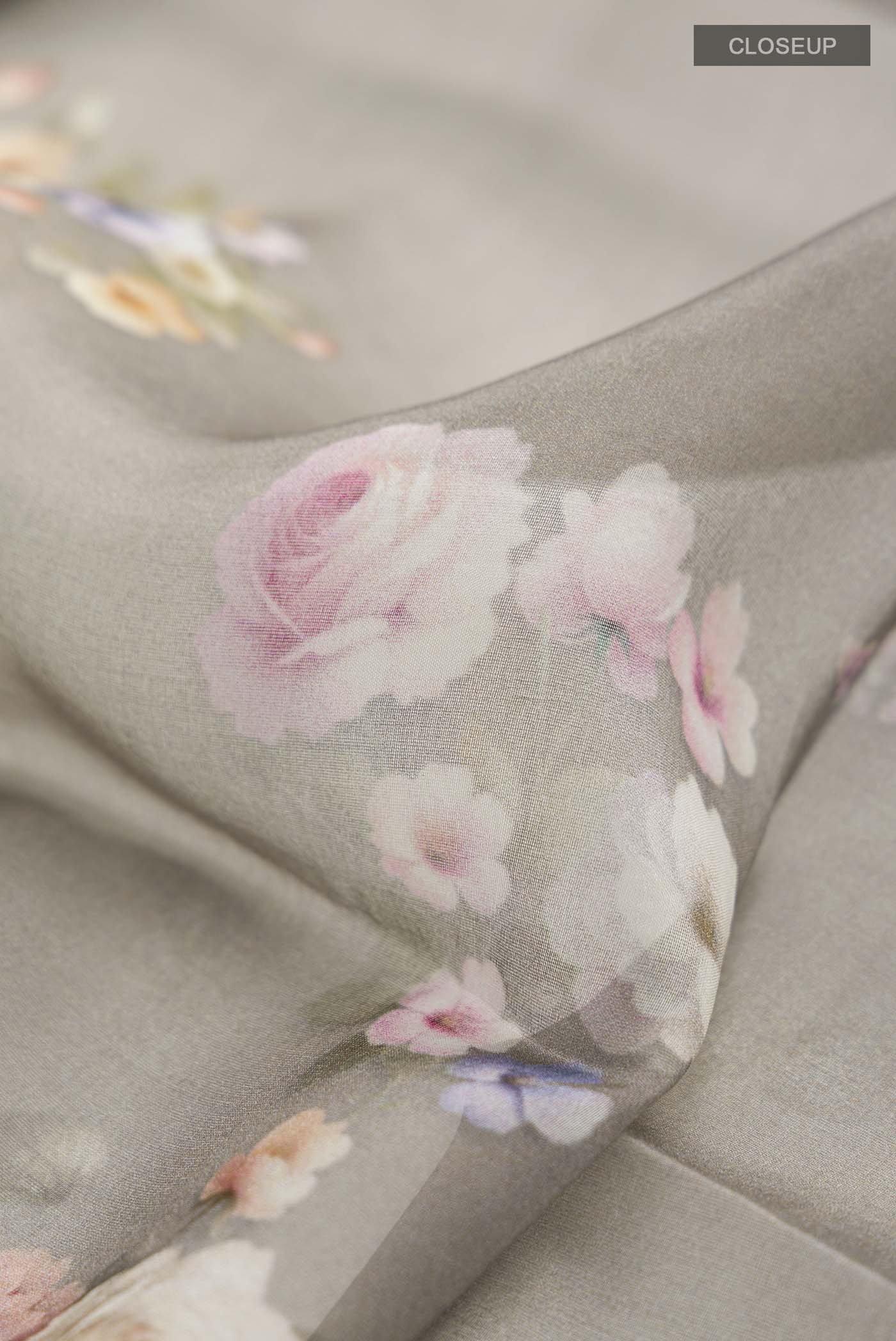 Grey Organza Silk Saree - Image 2