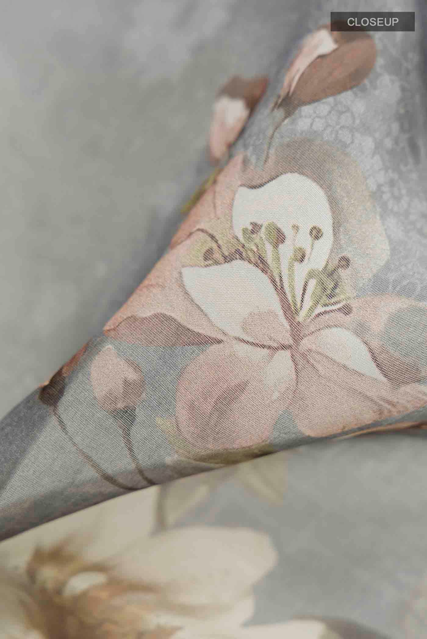 Grey Organza Silk Saree - Image 2
