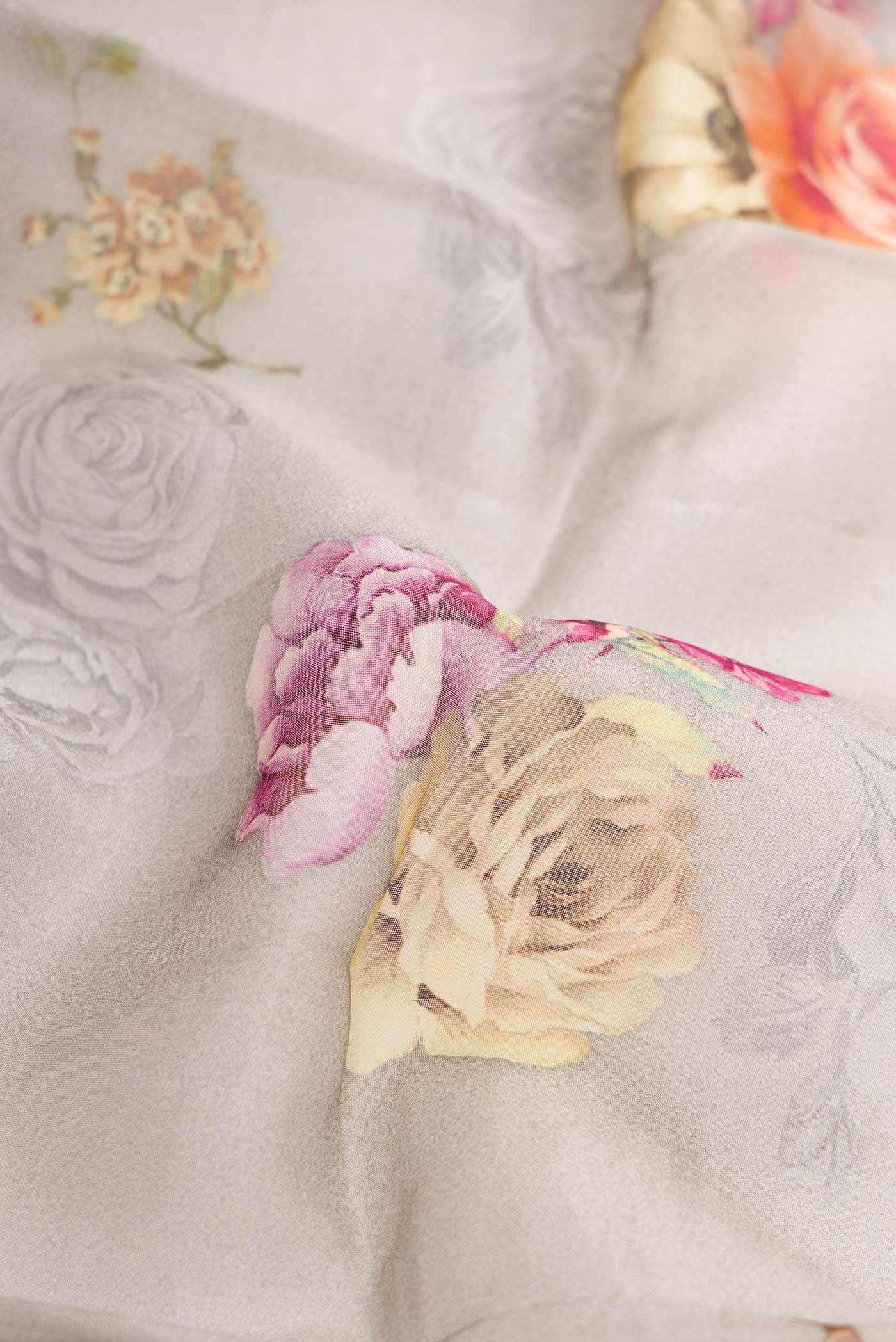 Grey Organza Silk Saree - Image 2