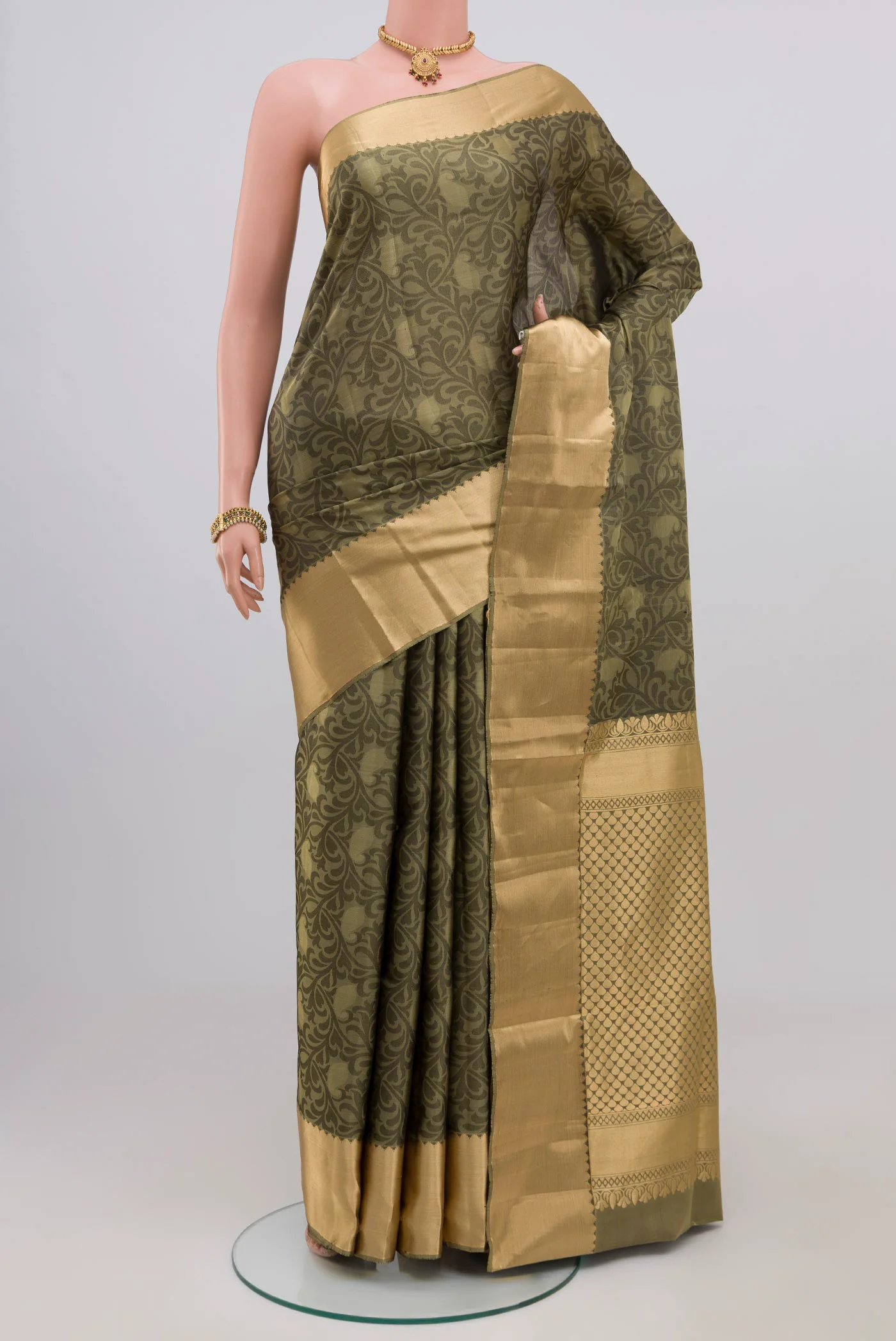 Grey Soft Silk Saree
