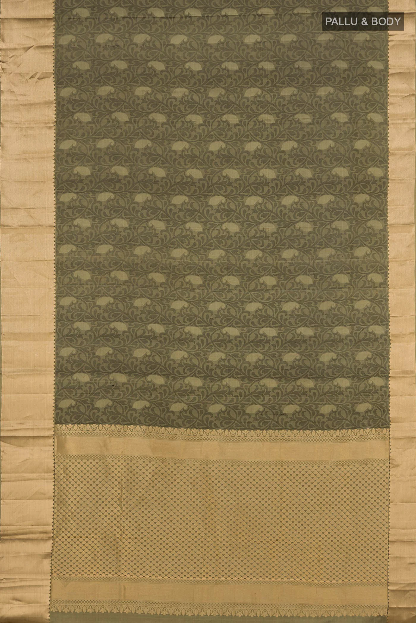 Grey Soft Silk Saree - Image 5