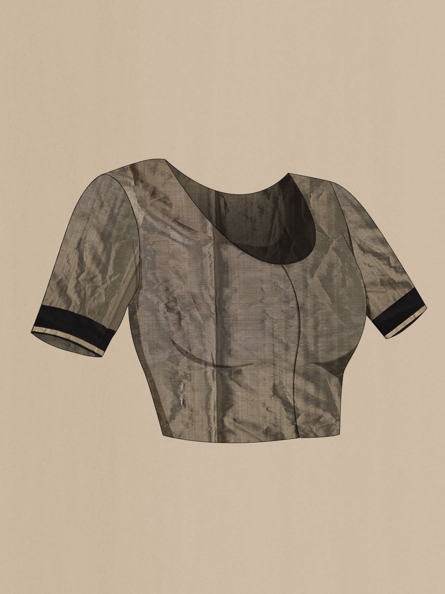 Grey Soft Silk Saree - Image 6