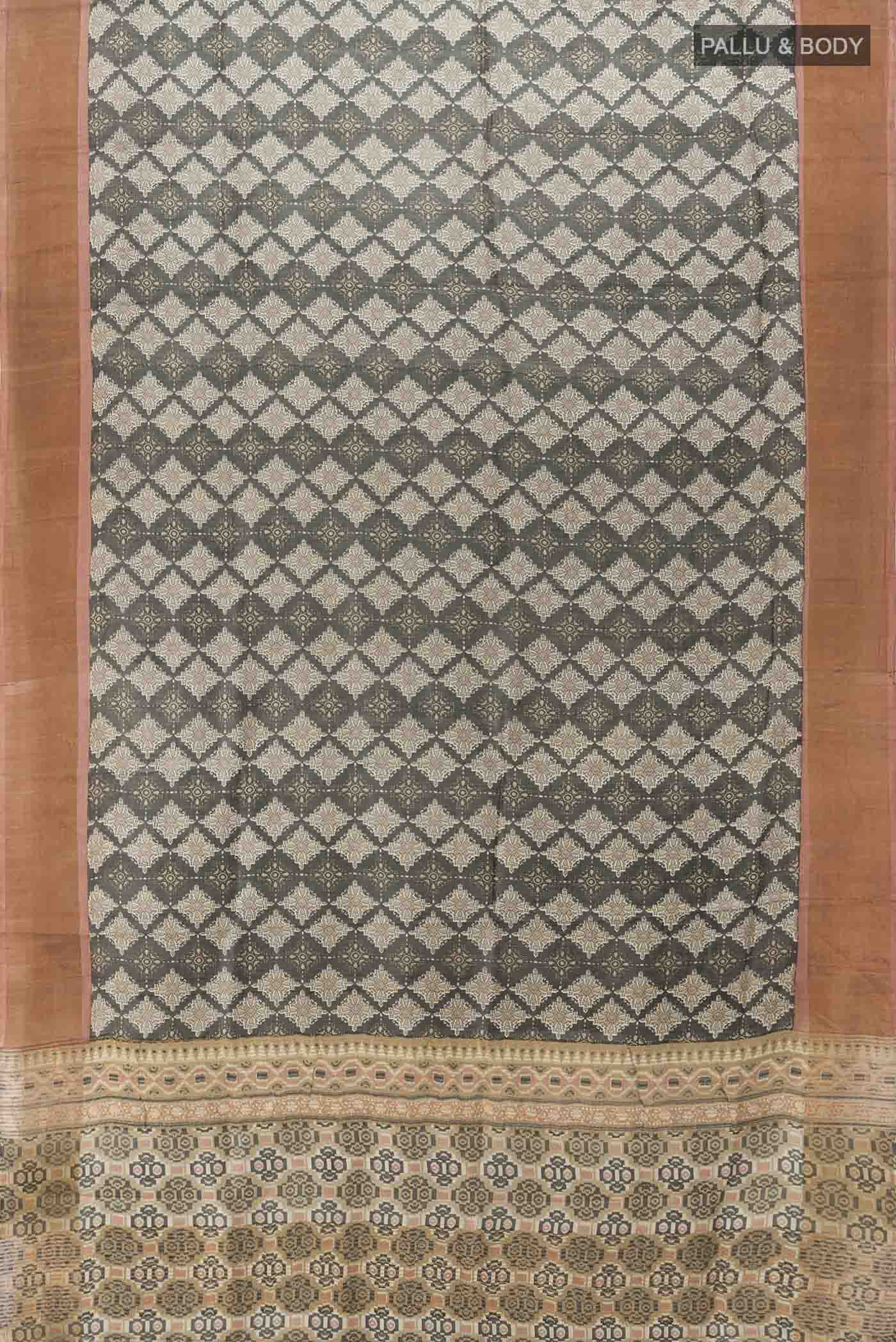 Grey Tussar Saree - Image 5