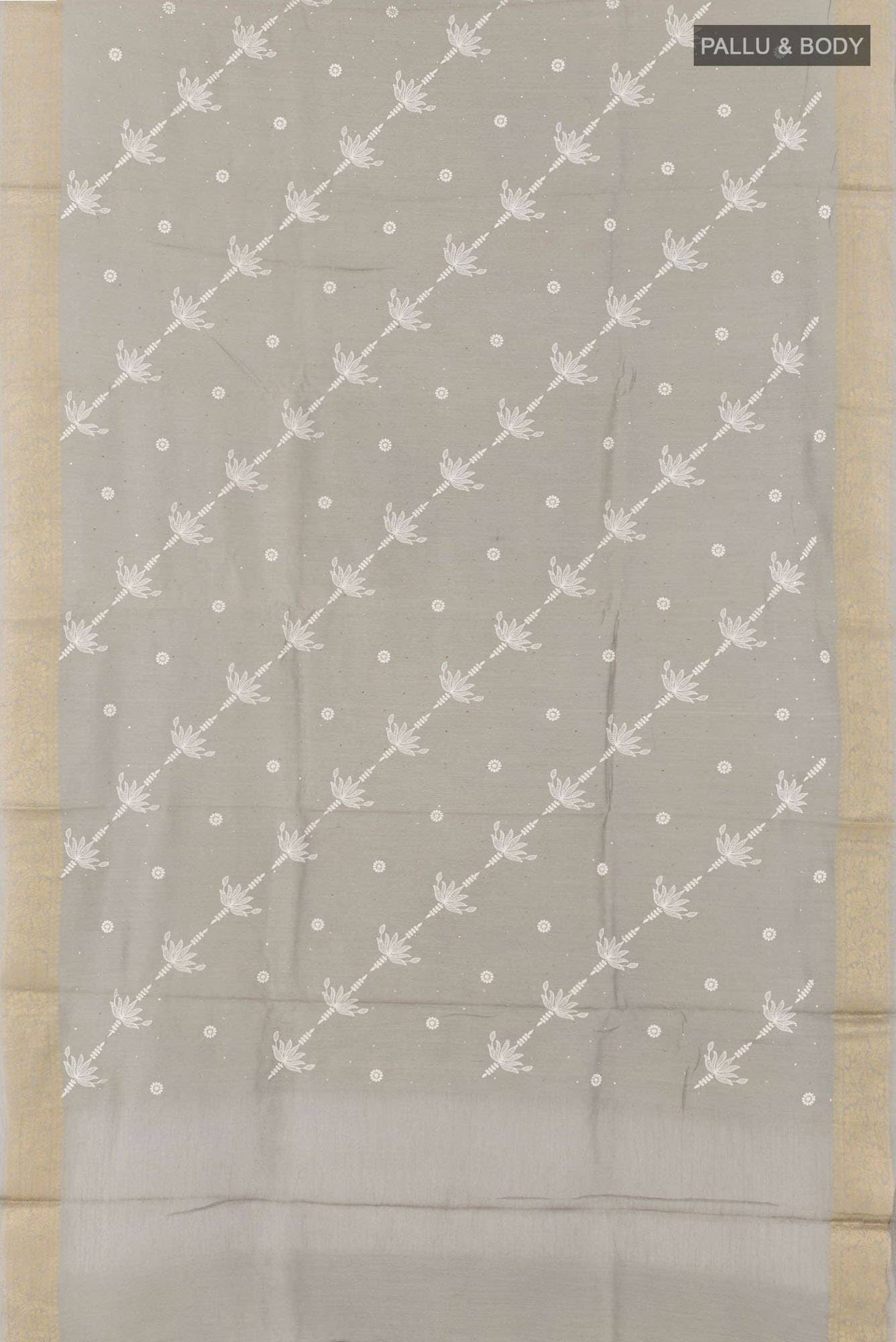 Grey Tussar Saree - Image 2