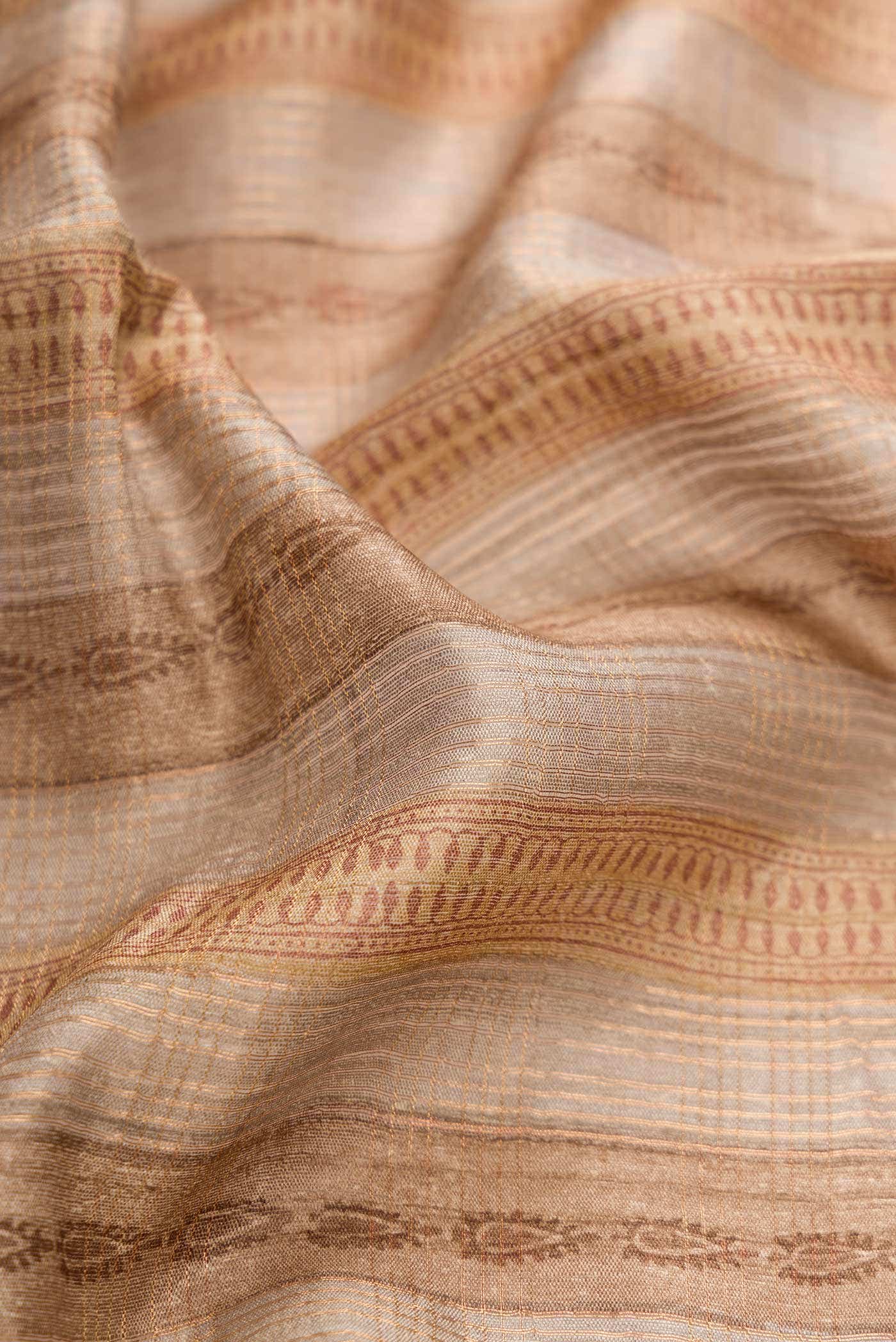 Grey Tussar Silk Saree - Image 2