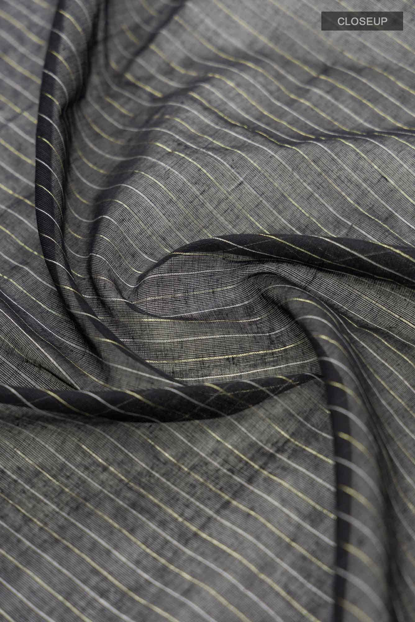 Haimanti-Black Bengal Cotton Saree - Image 3