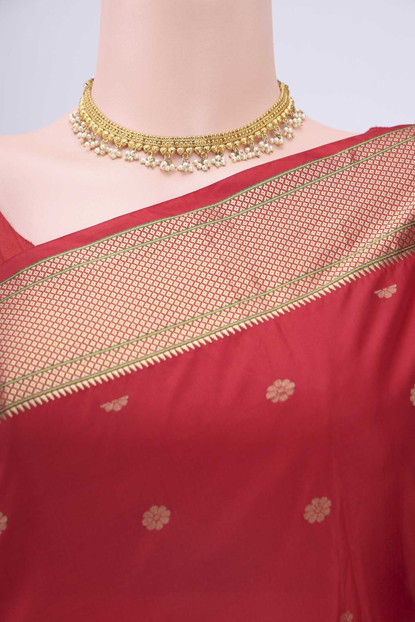 Imperial Pink Blended Bangalore Silk Saree - Image 2