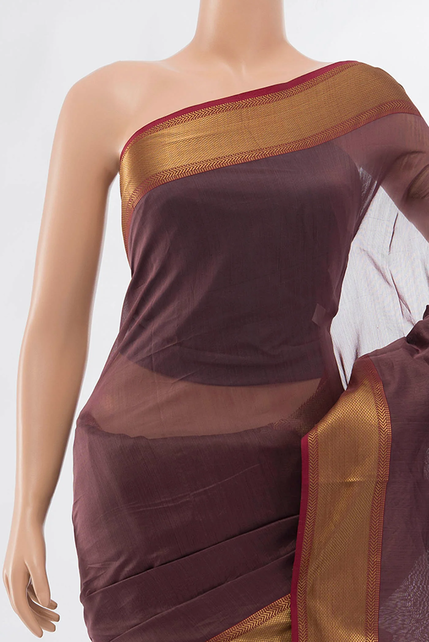 Imperial Pink Maheshwari Silk Cotton Saree - Image 2