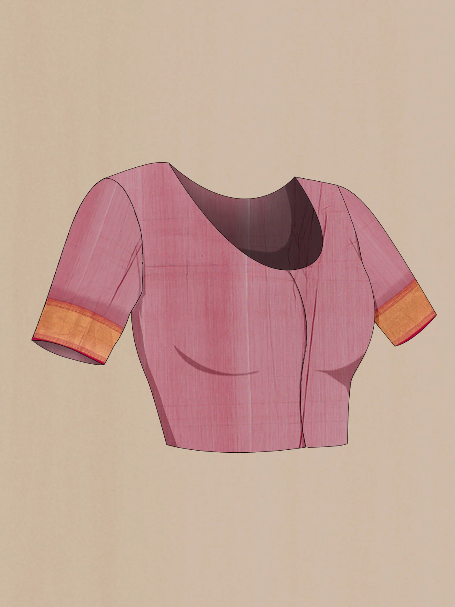 Imperial Pink Maheshwari Silk Cotton Saree - Image 4