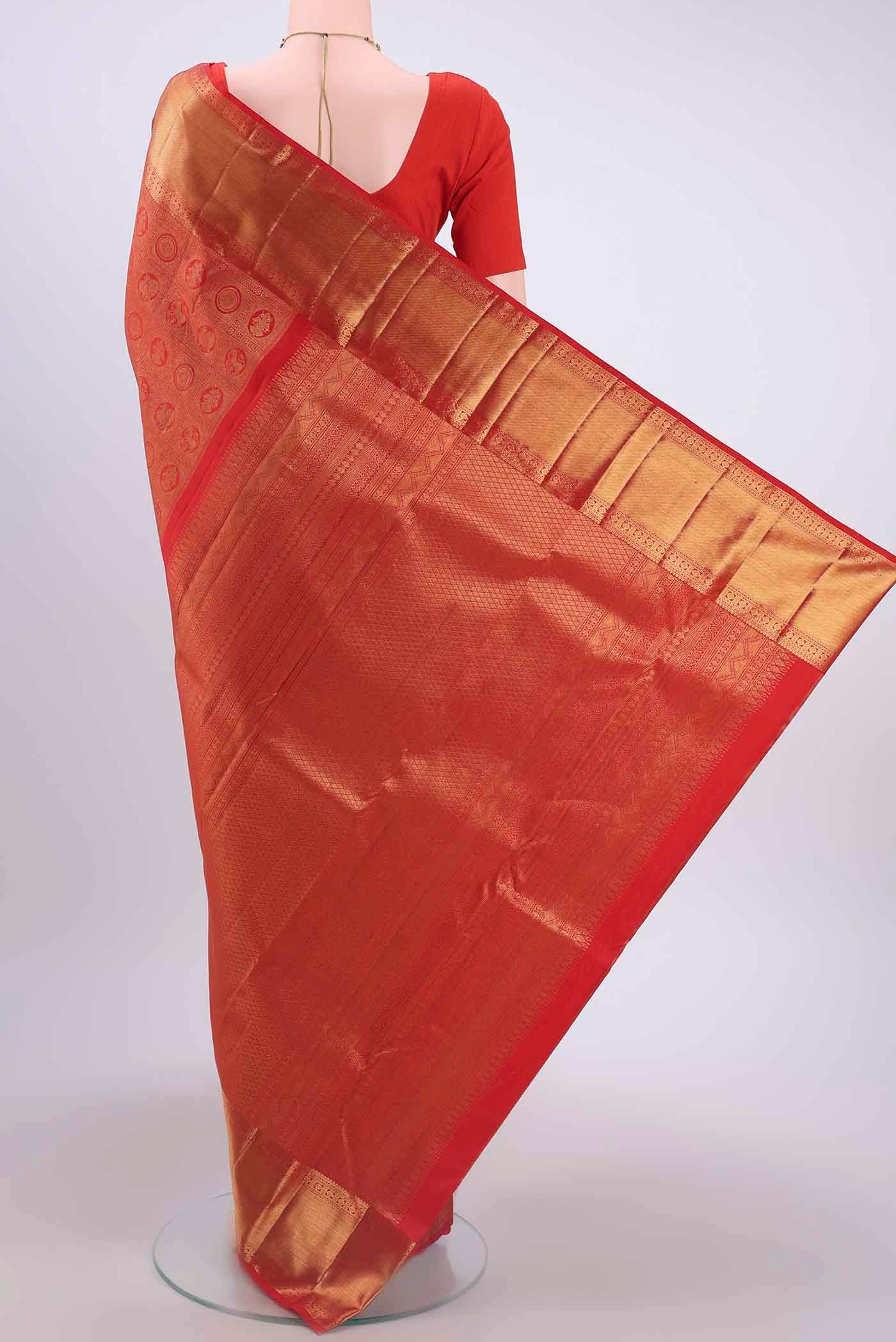 Imperial Red Kanjivaram Saree - Image 3