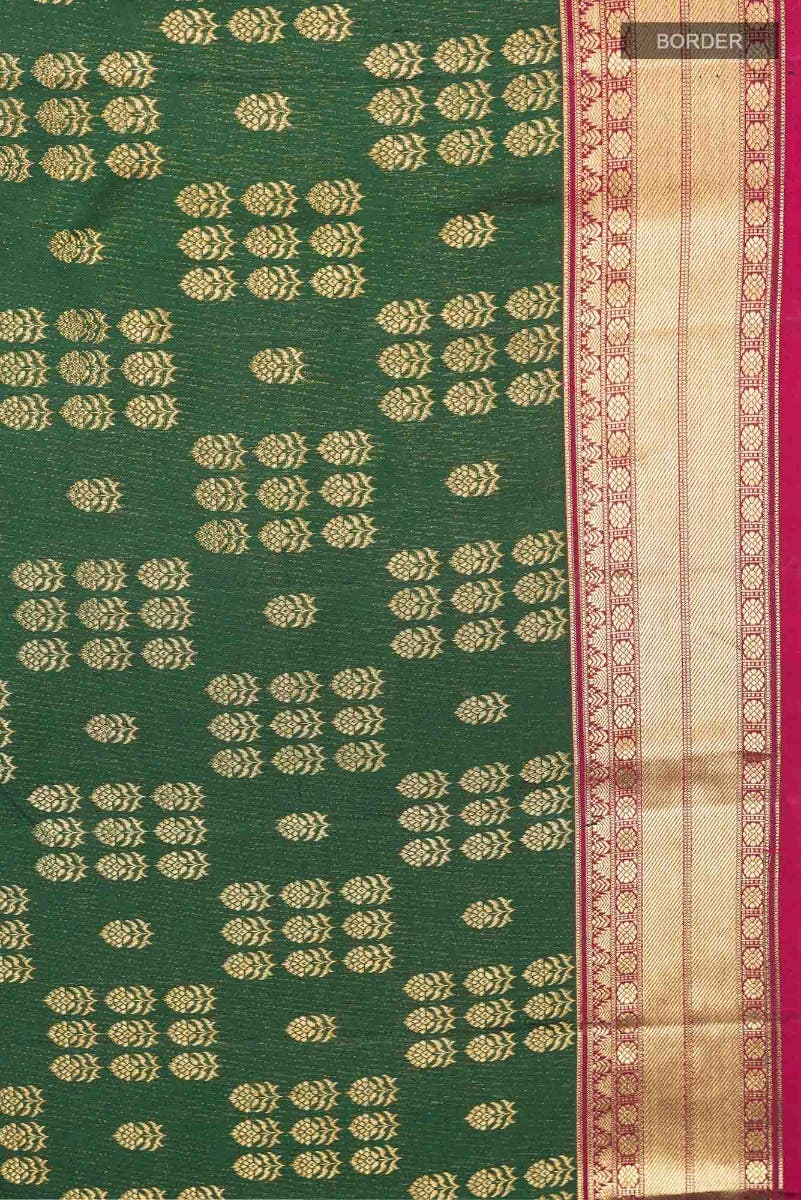 Kanaka-Green Kanchipuram Silk Saree - Image 6