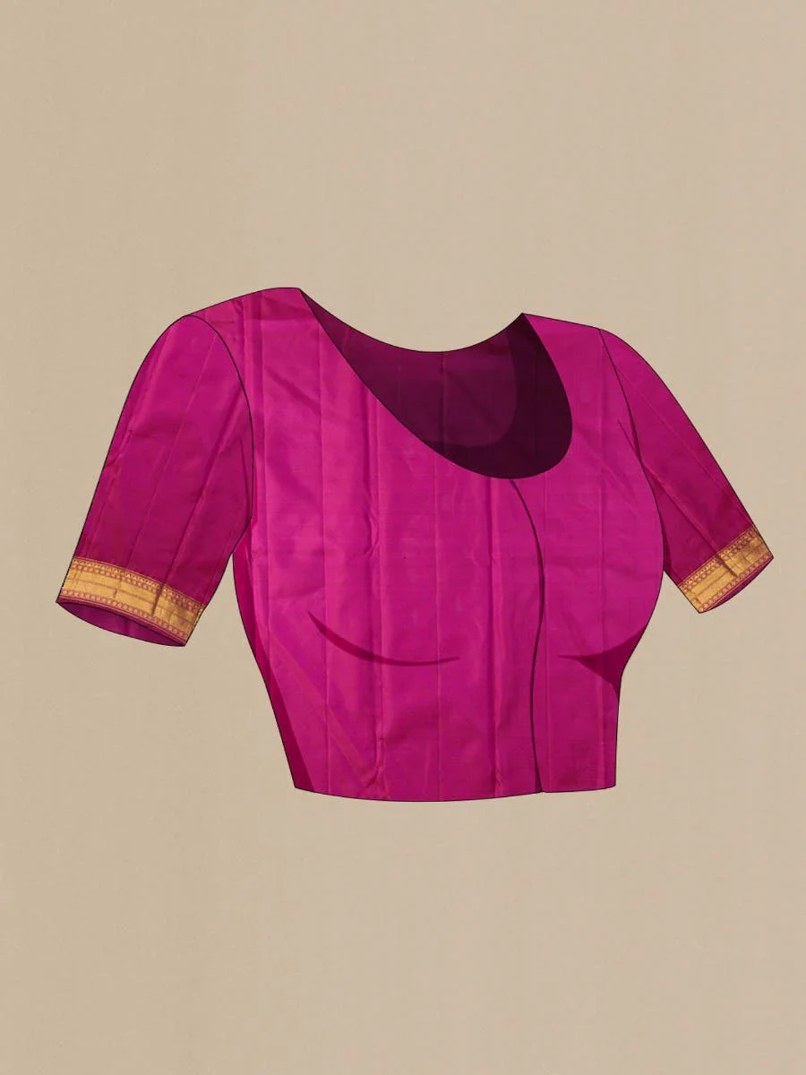 Kanaka-Pink Kanchipuram Silk Saree - Image 10