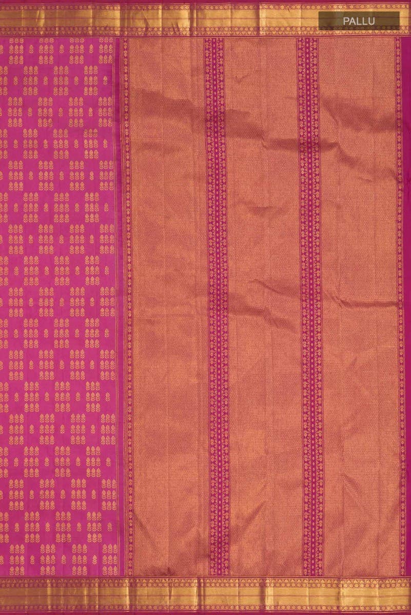 Kanaka-Pink Kanchipuram Silk Saree - Image 8