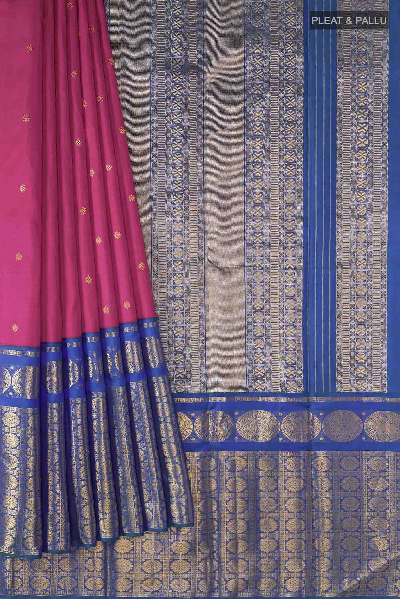 Kanmani-Pink Kanchipuram Silk Saree - Image 8