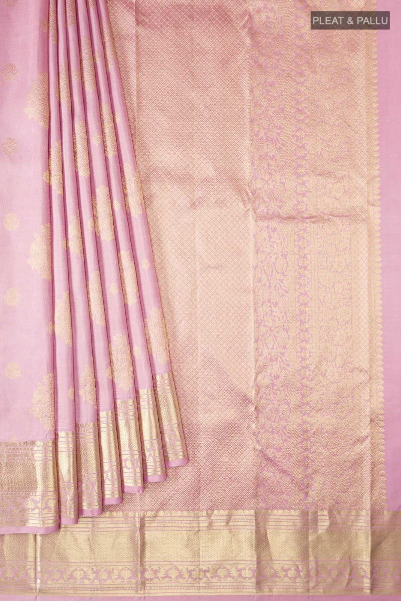 Kavini-Light Pink Kanchipuram Silk Saree - Image 8