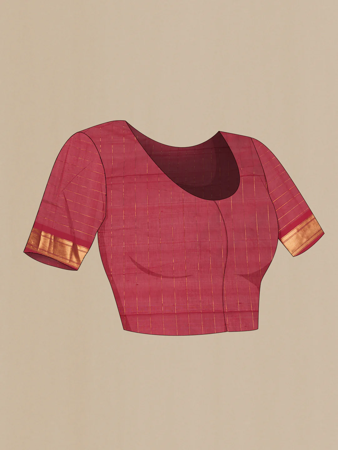Multi Color Silk Cotton Saree - Image 4
