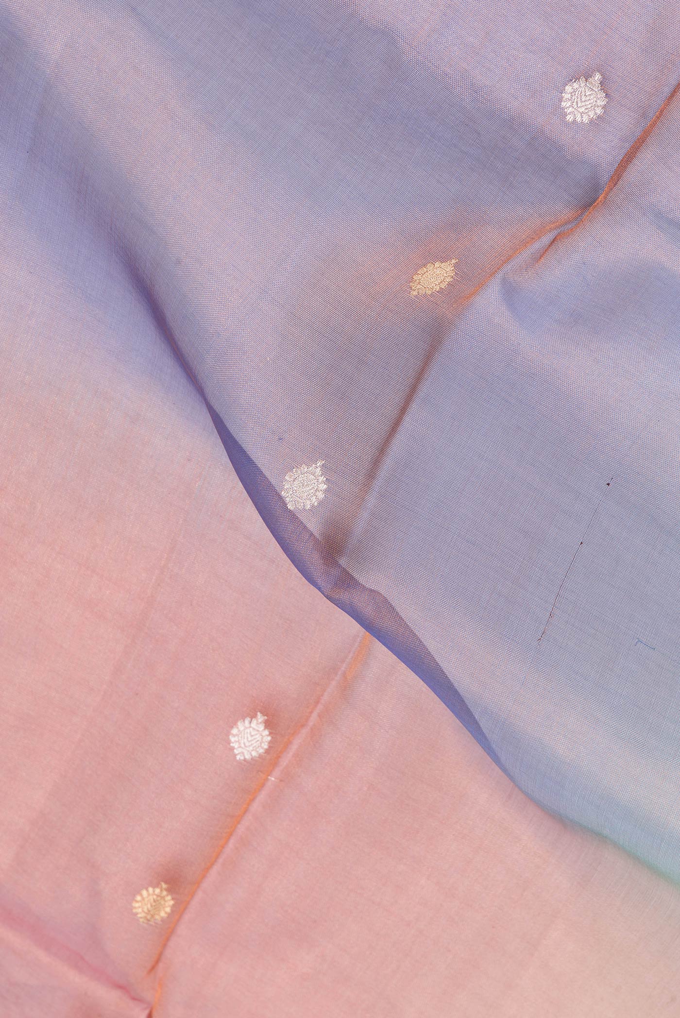 Lavender and Copper Color Organza Silk Saree - Image 2