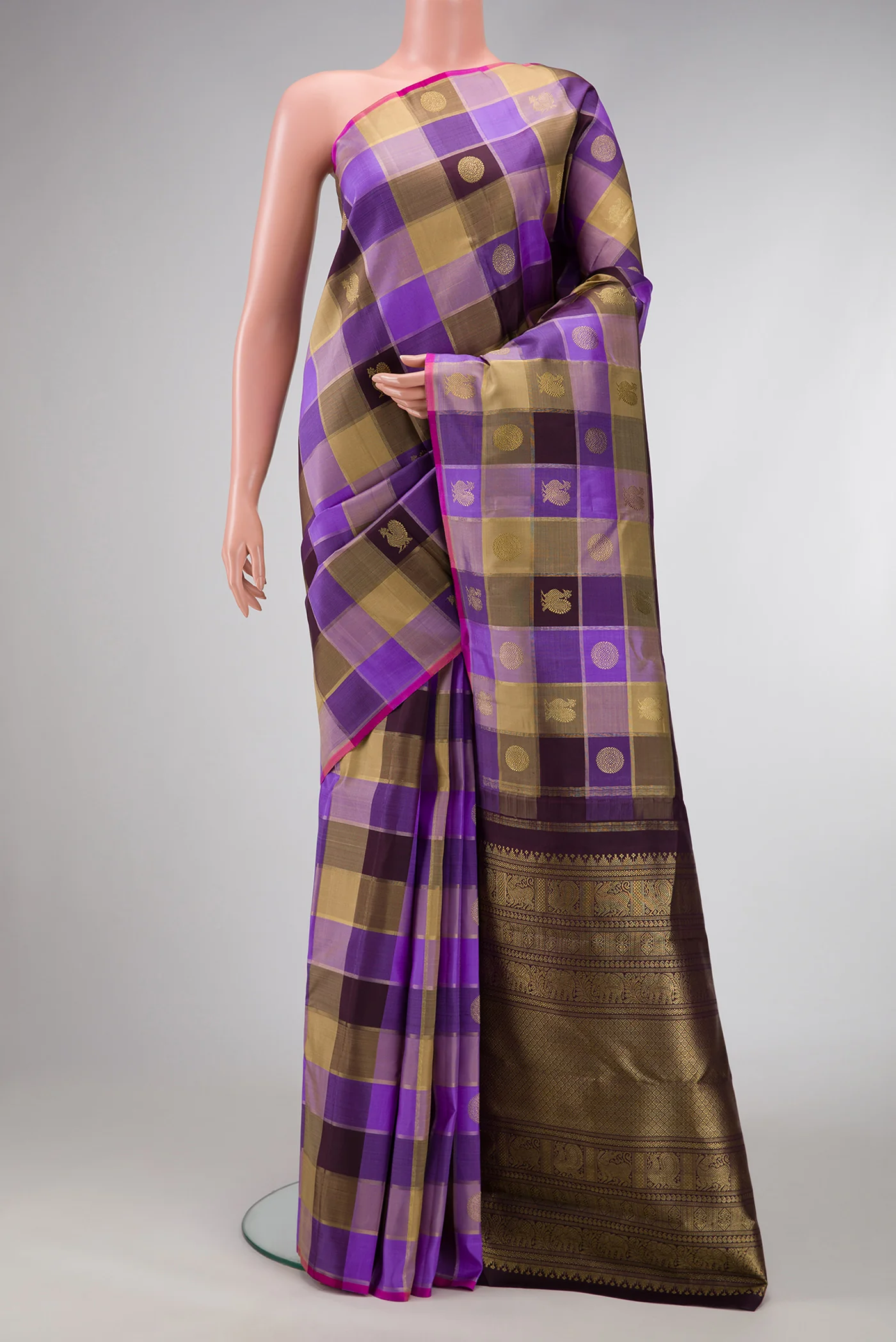 Multi Color Kanjivaram Silk Saree
