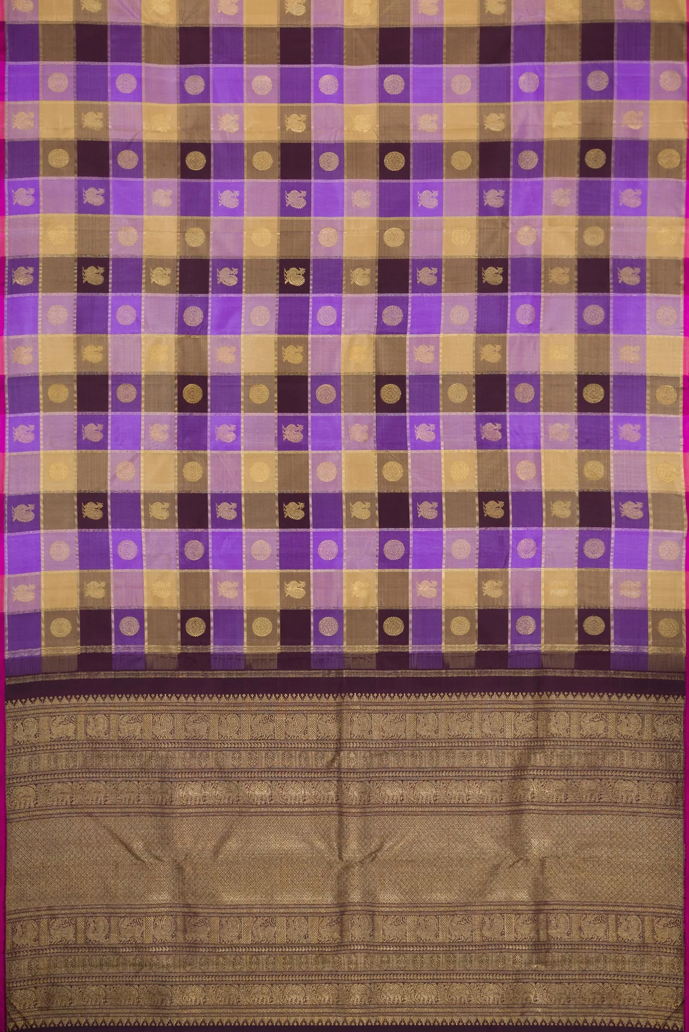 Multi Color Kanjivaram Silk Saree - Image 5